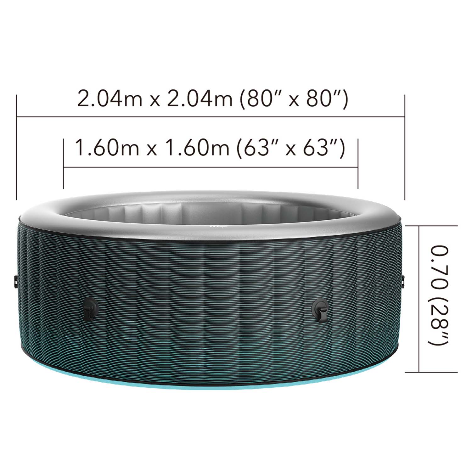 Tähistaevane 6-kohaline täispuhutav spaa mSpa - Image 5