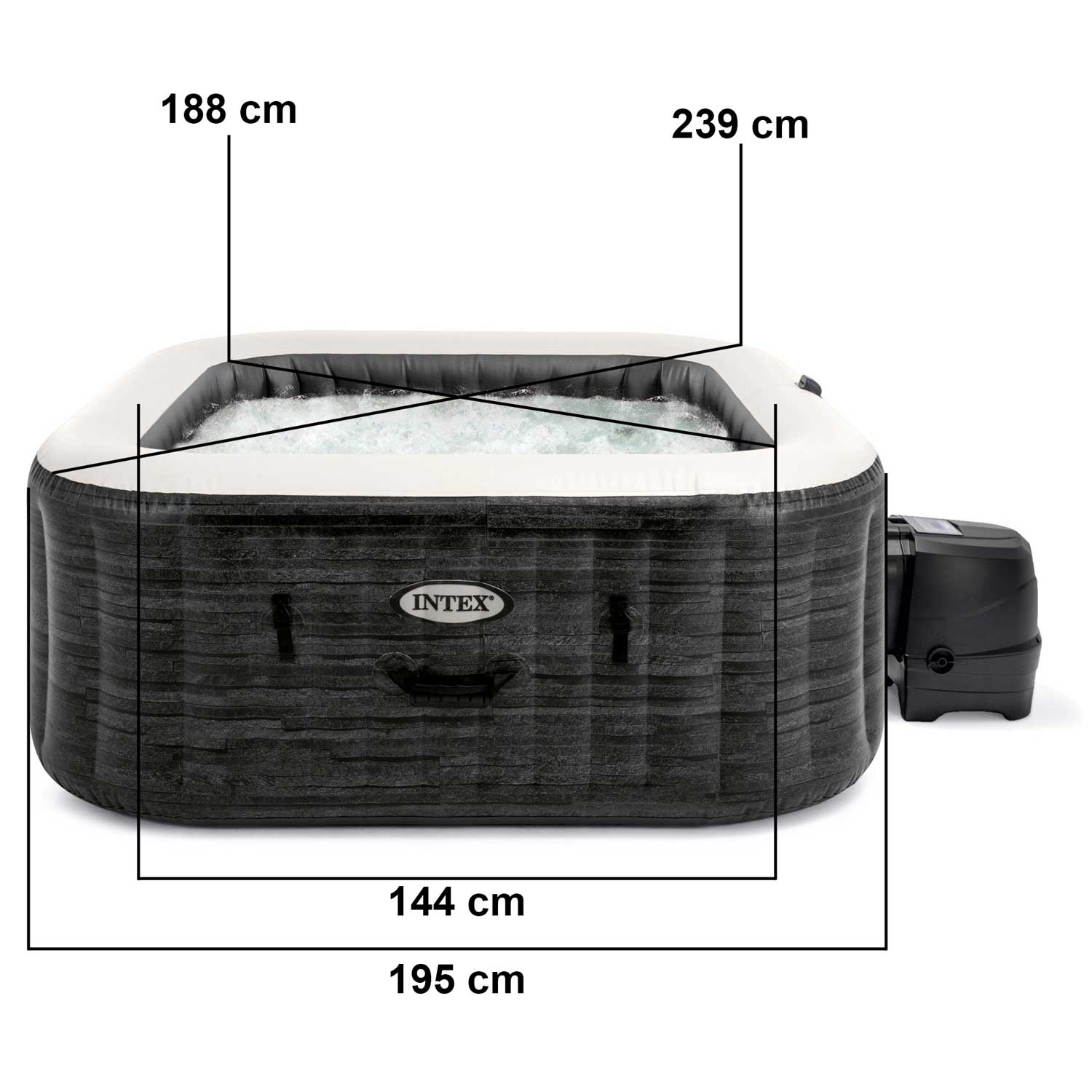 Täispuhutav spaa hüdromassaažiga 6 inimesele INTEX 28452 - Image 13