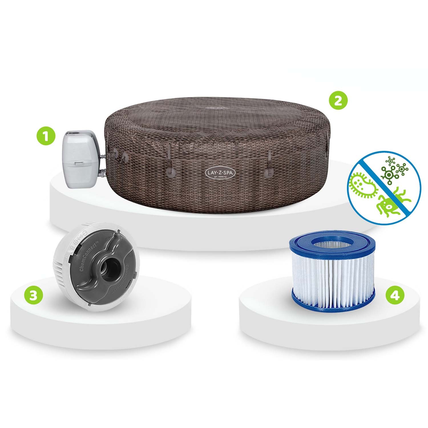 Lay-Z St. Moritz täispuhutav spaa 7 inimesele Bestway 60023 - Image 9