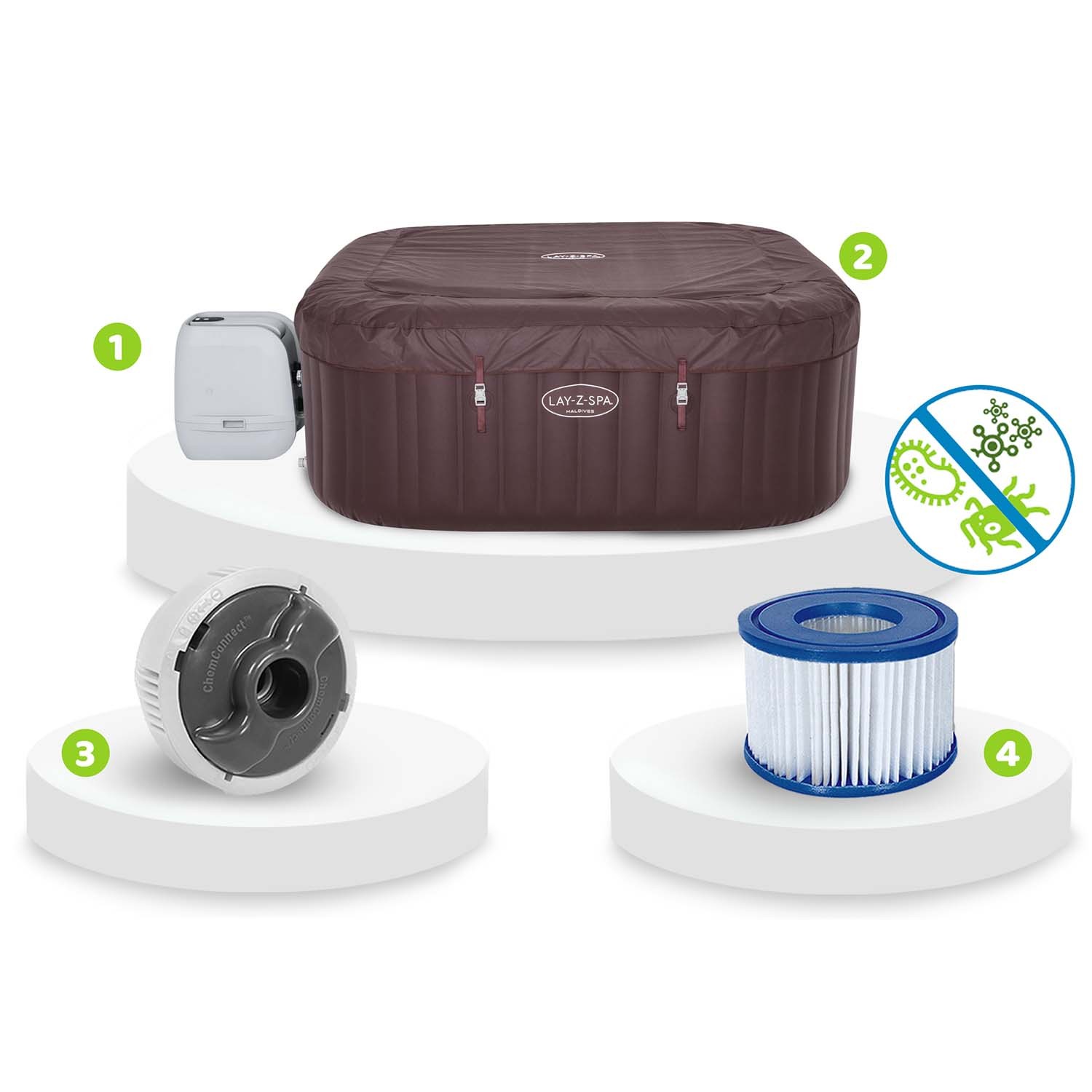 Lay-Z Maldives täispuhutav spaa 7-kohaline Bestway 60033 - Image 7
