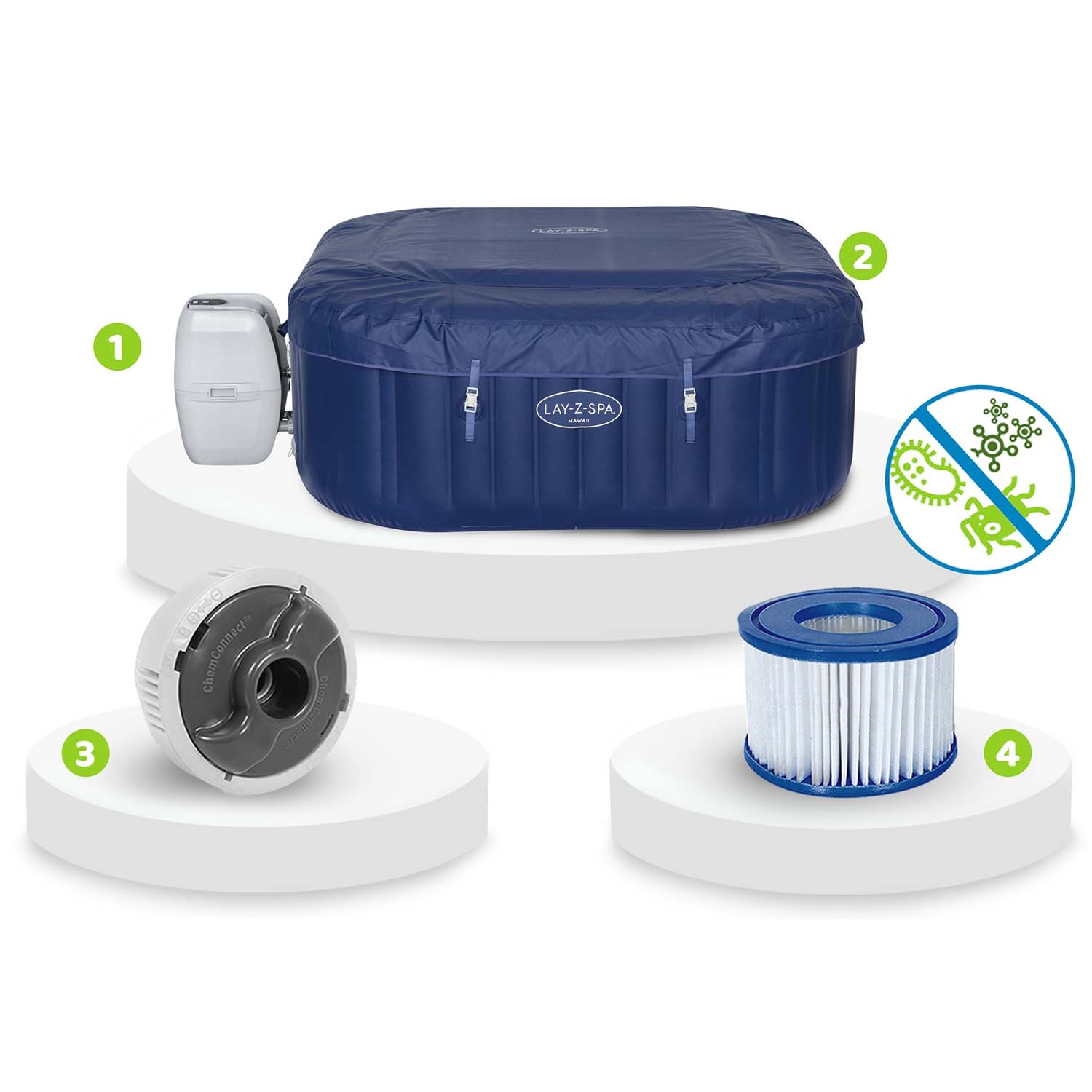 Lay-Z Hawaii täispuhutav spaa 6 inimesele Bestway 60021 - Image 8