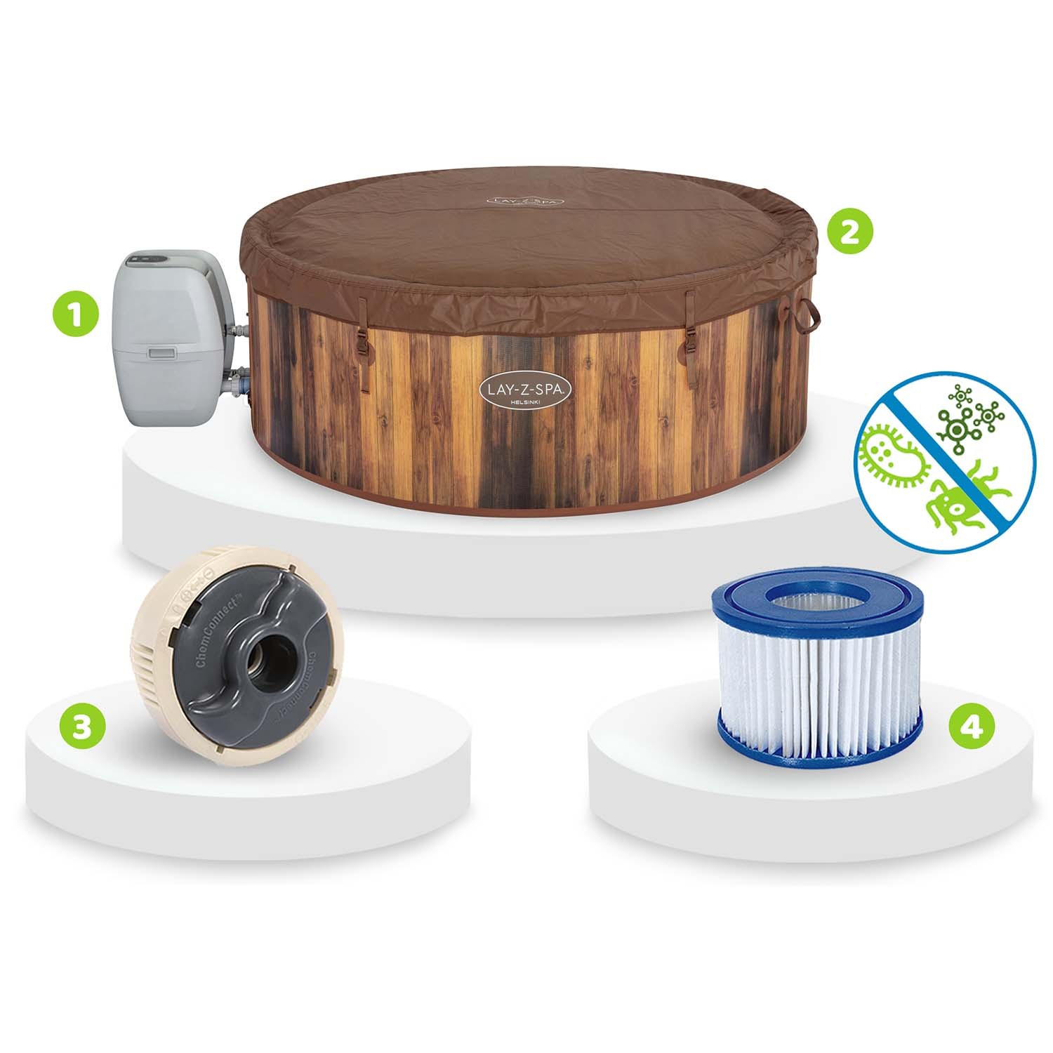 Lay-Z Helsinki täispuhutav spaa 7-kohaline Bestway 60025 - Image 5