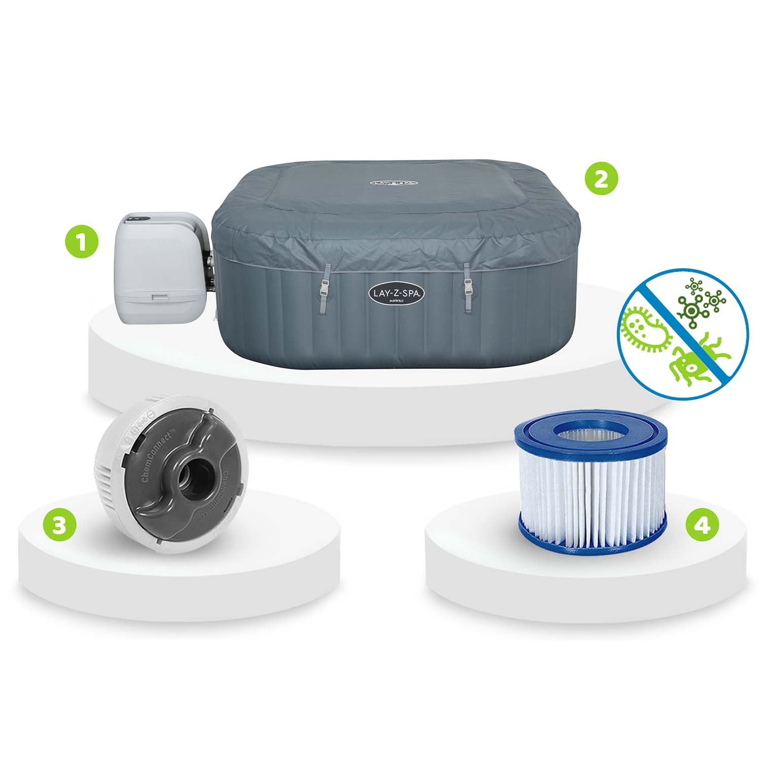 Lay-Z Hawaii täispuhutav spaa 6 inimesele Bestway 60031 - Image 7