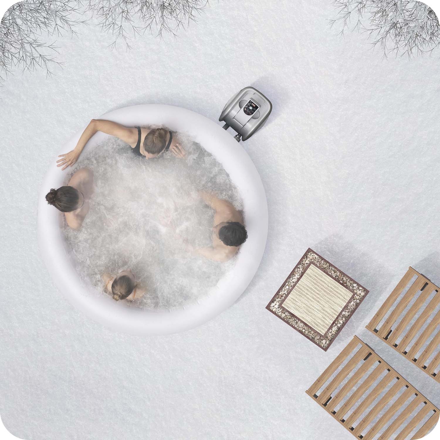 Lay-Z Madrid täispuhutav spaa 4 inimesele Bestway 60055 - Image 3