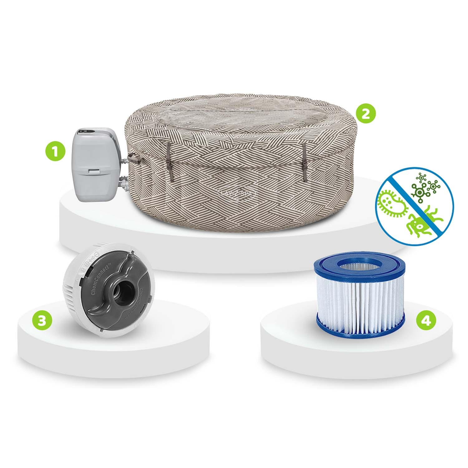 Lay-Z Madrid täispuhutav spaa 4 inimesele Bestway 60055 - Image 11