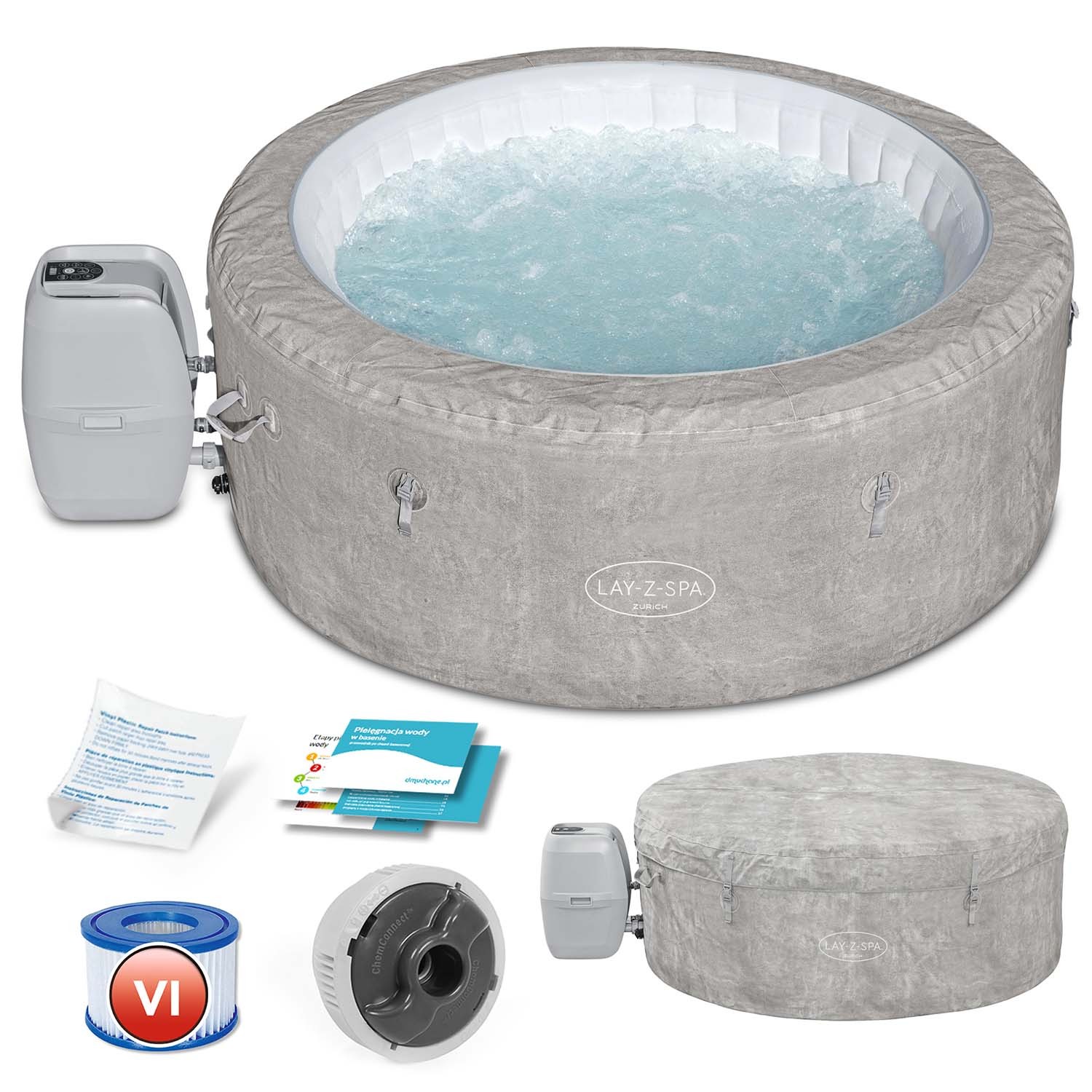Lay-Z Zurich täispuhutav spaa 4 inimesele Bestway 60065