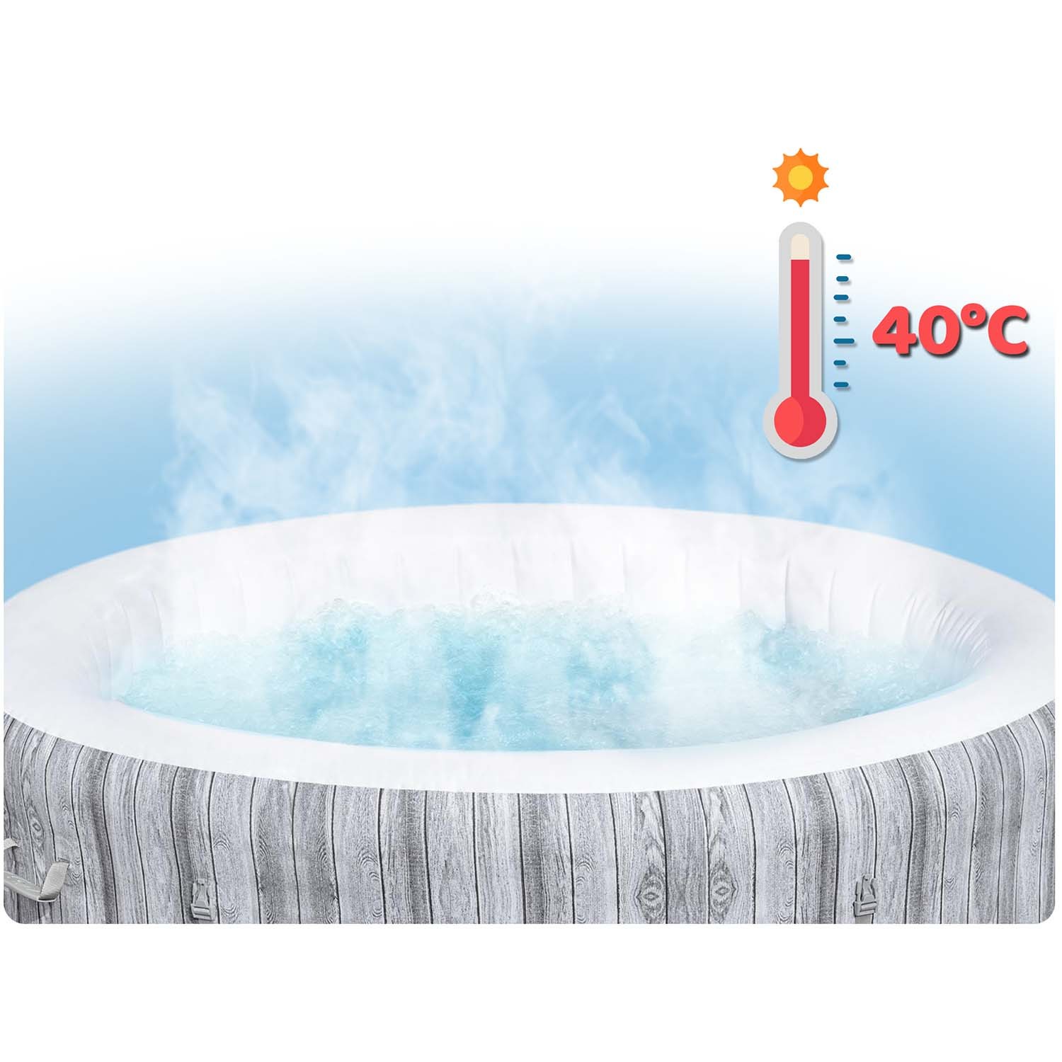 Täispuhutav mullivann Lay-Z Fiji, 4 inimesele, Bestway, 60085 - Image 9