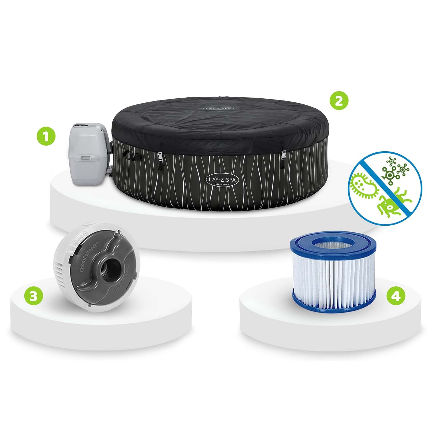 Lay-Z Hollywood täispuhutav spaa 6 inimesele Bestway 60059 - Image 12