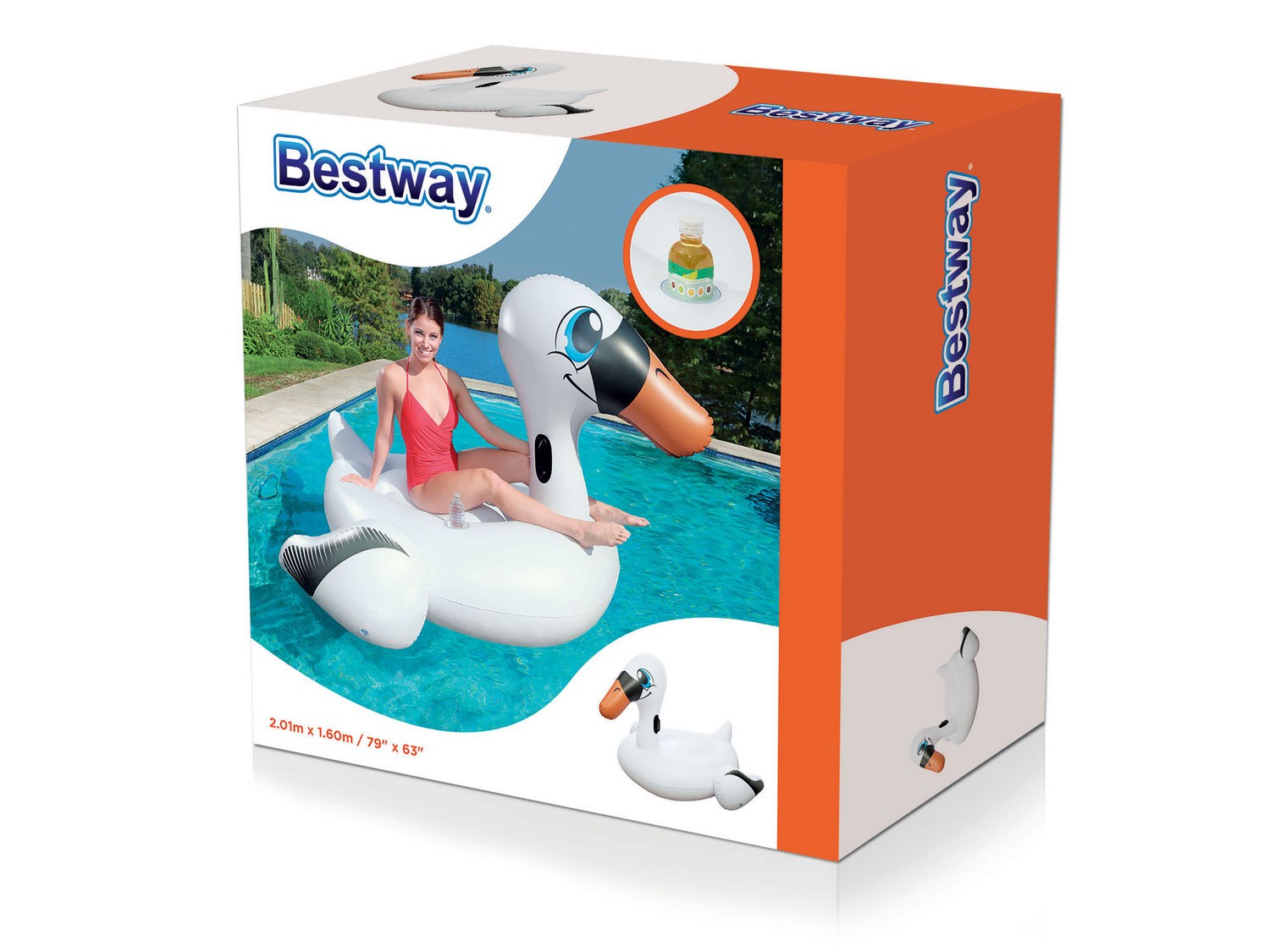 Täispuhutav madrats Swan 201 x 160 cm Bestway 41109 - Image 7