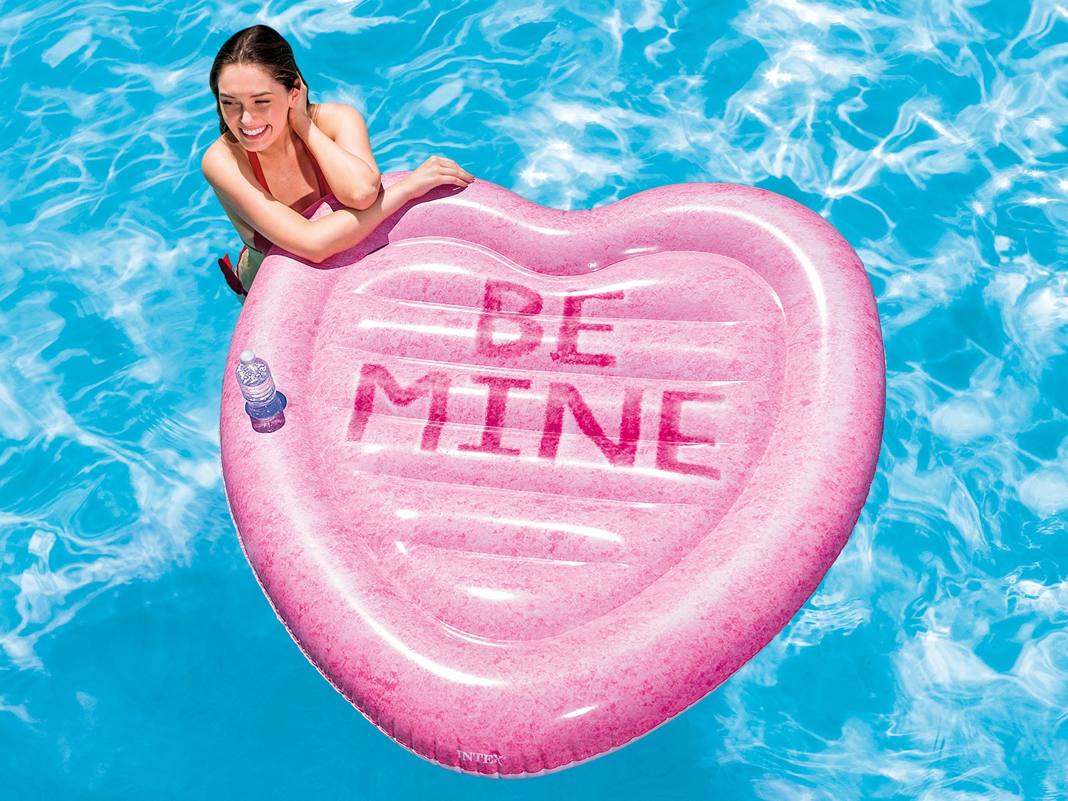 Täispuhutav rannamadrats Candy Heart 145 x 142 cm INTEX 58789 - Image 2