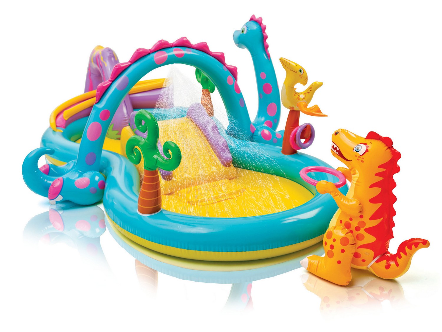 Täispuhutav mänguväljak Dinosaurused 333 x 229 x 112 cm INTEX 57135