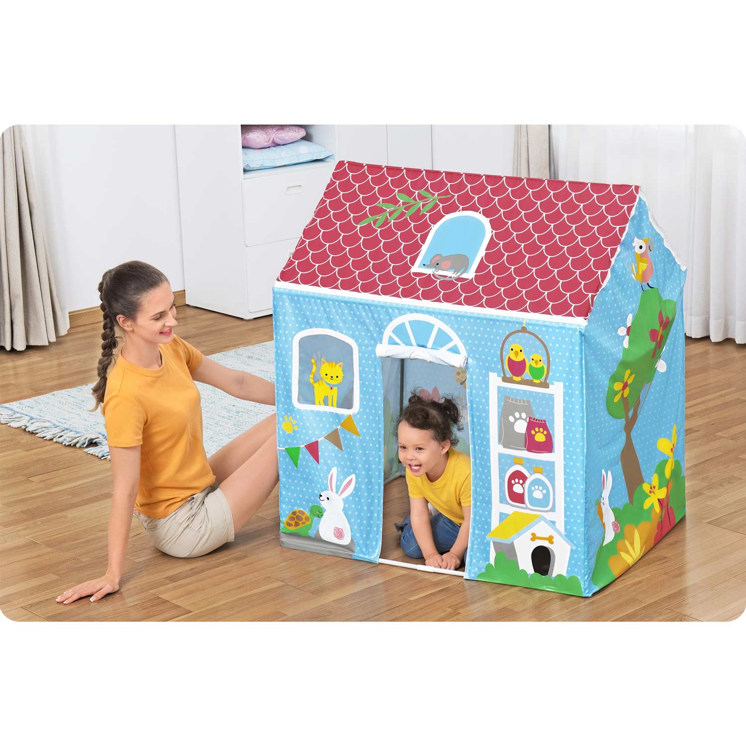 Telkmaja akendega 114 x 102 x 76 cm Bestway 52007 - Image 4