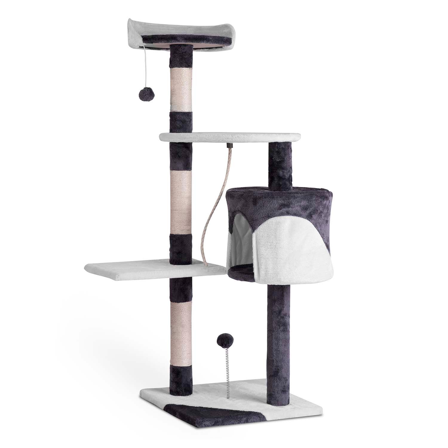 Kassi kraapimispost 112 cm DR-261 Pethaus hall ja valge - Image 4