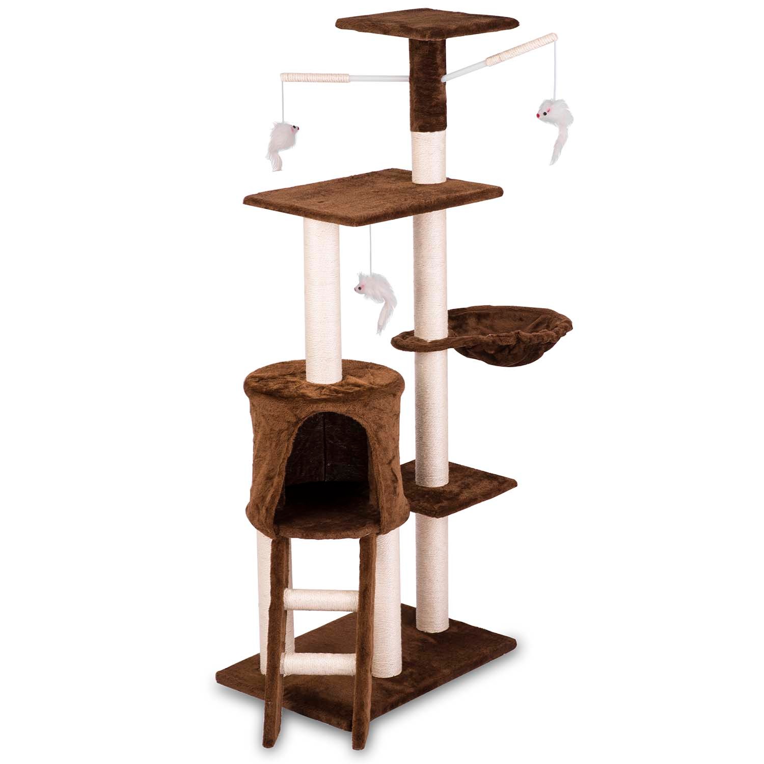 Kassi kraapimispost 140 cm DR-262 Pethaus hiirega, pruun - Image 4