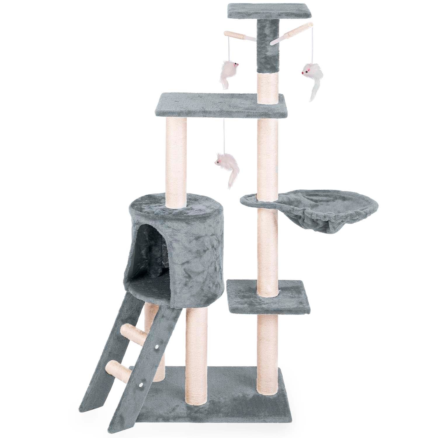 Kassi kraapimispost 140 cm DR-267 Pethaus hiirega, helehall - Image 2