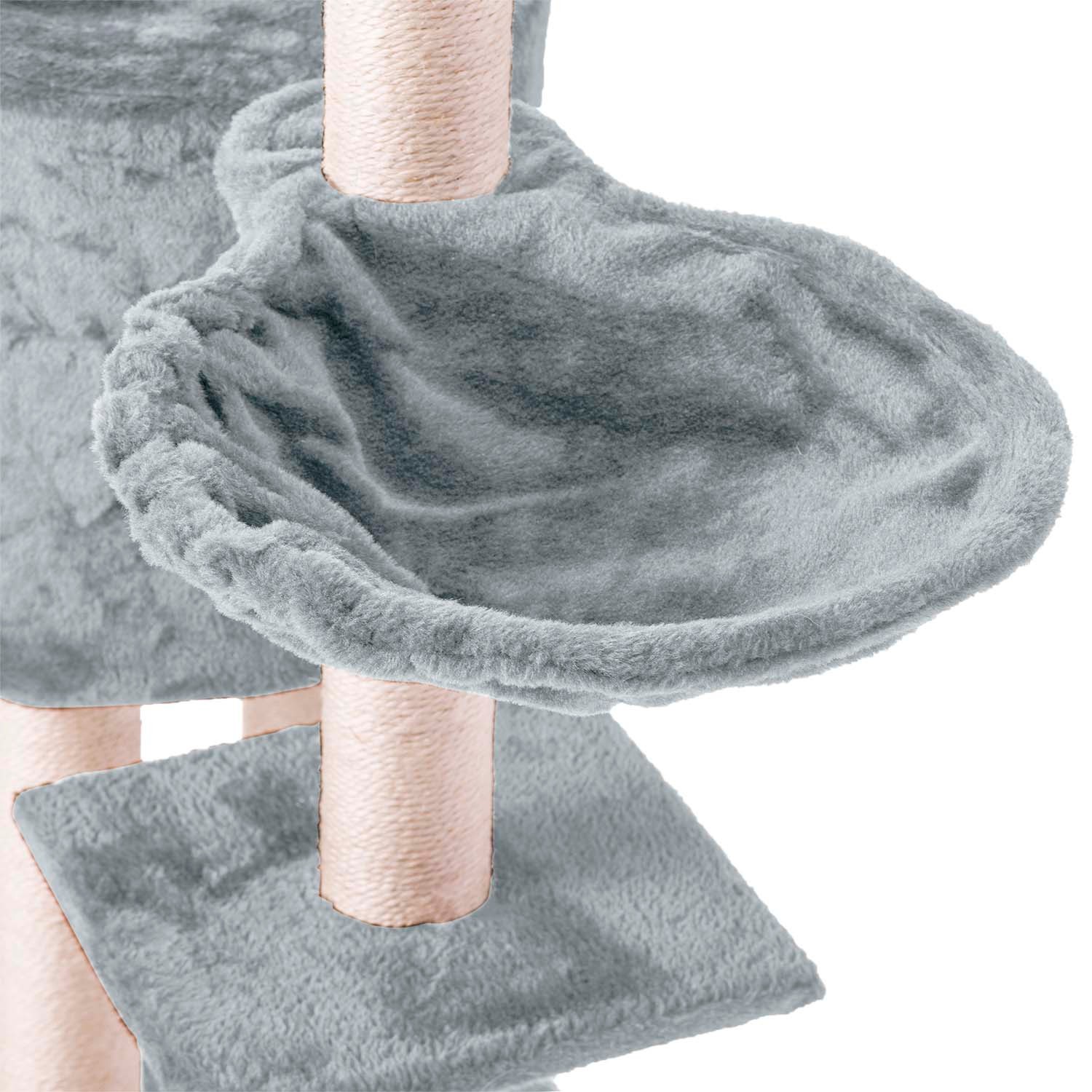 Kassi kraapimispost 140 cm DR-267 Pethaus hiirega, helehall - Image 5