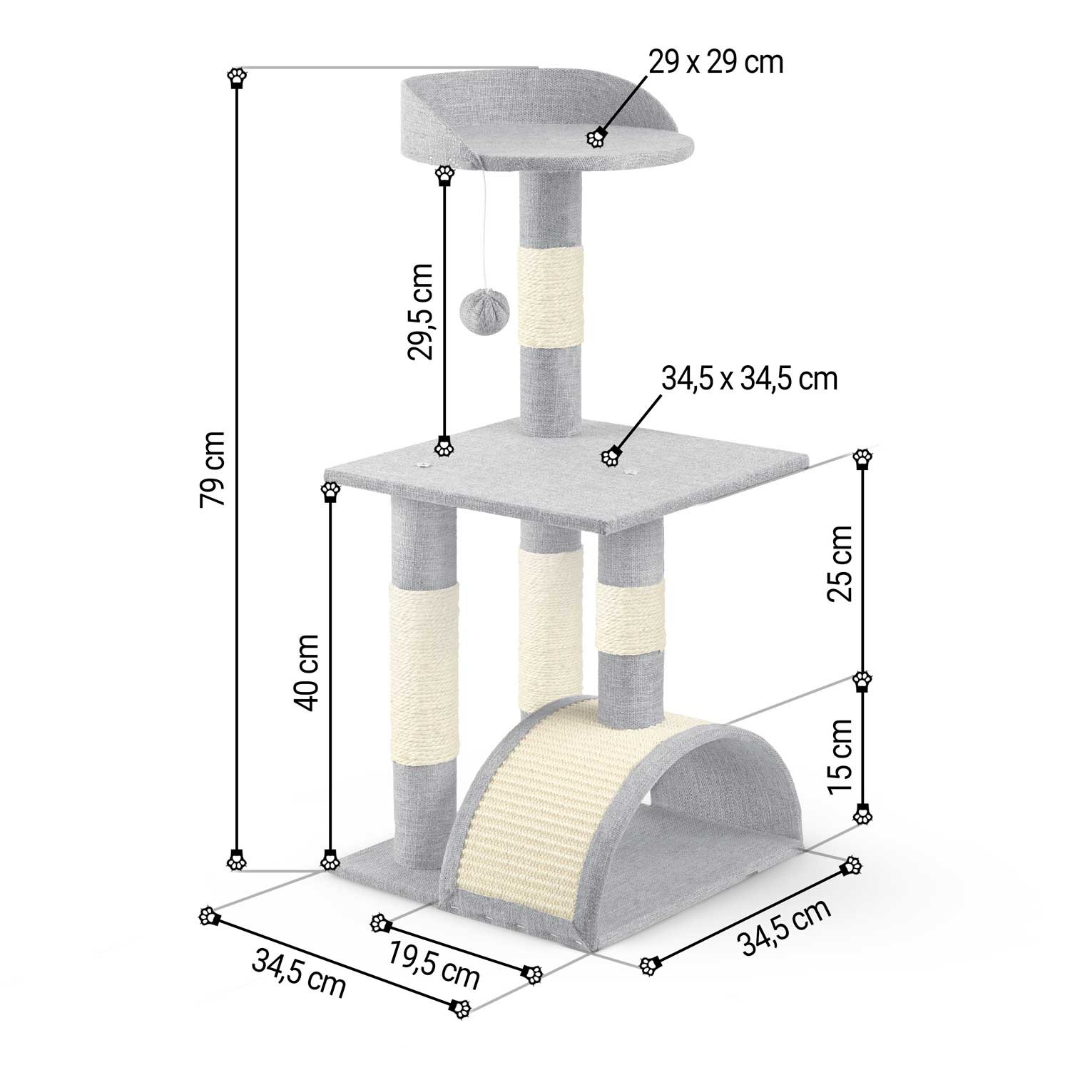 Kassi kraapimispost 79 cm PH-003 Pethaus hall - Image 6