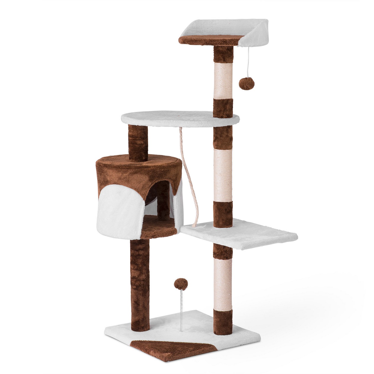 Kassi kraapimispost 112 cm DR-260 Pethaus pruun ja valge - Image 3