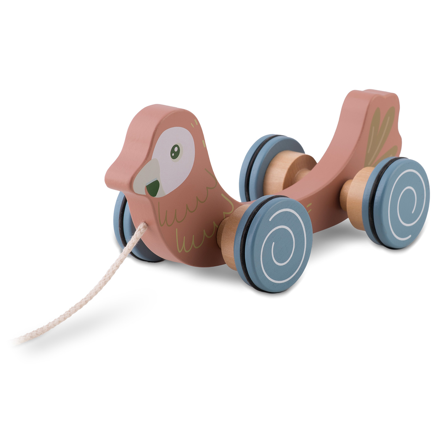 Puidust tõmmatav mänguasi Papagoi NK-854 Nukido - Image 3