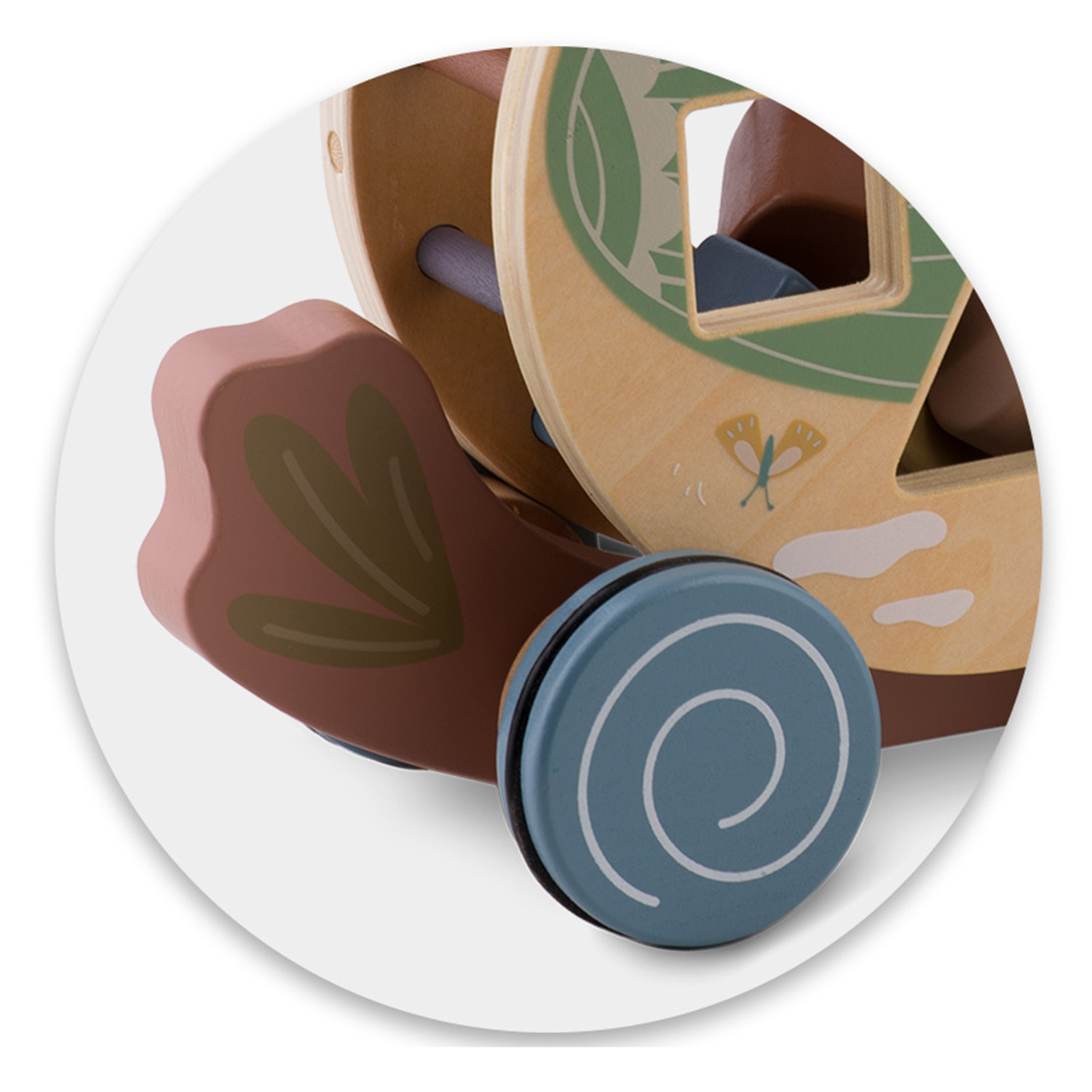 Puidust tõmmatav mänguasi Papagoi NK-854 Nukido - Image 6