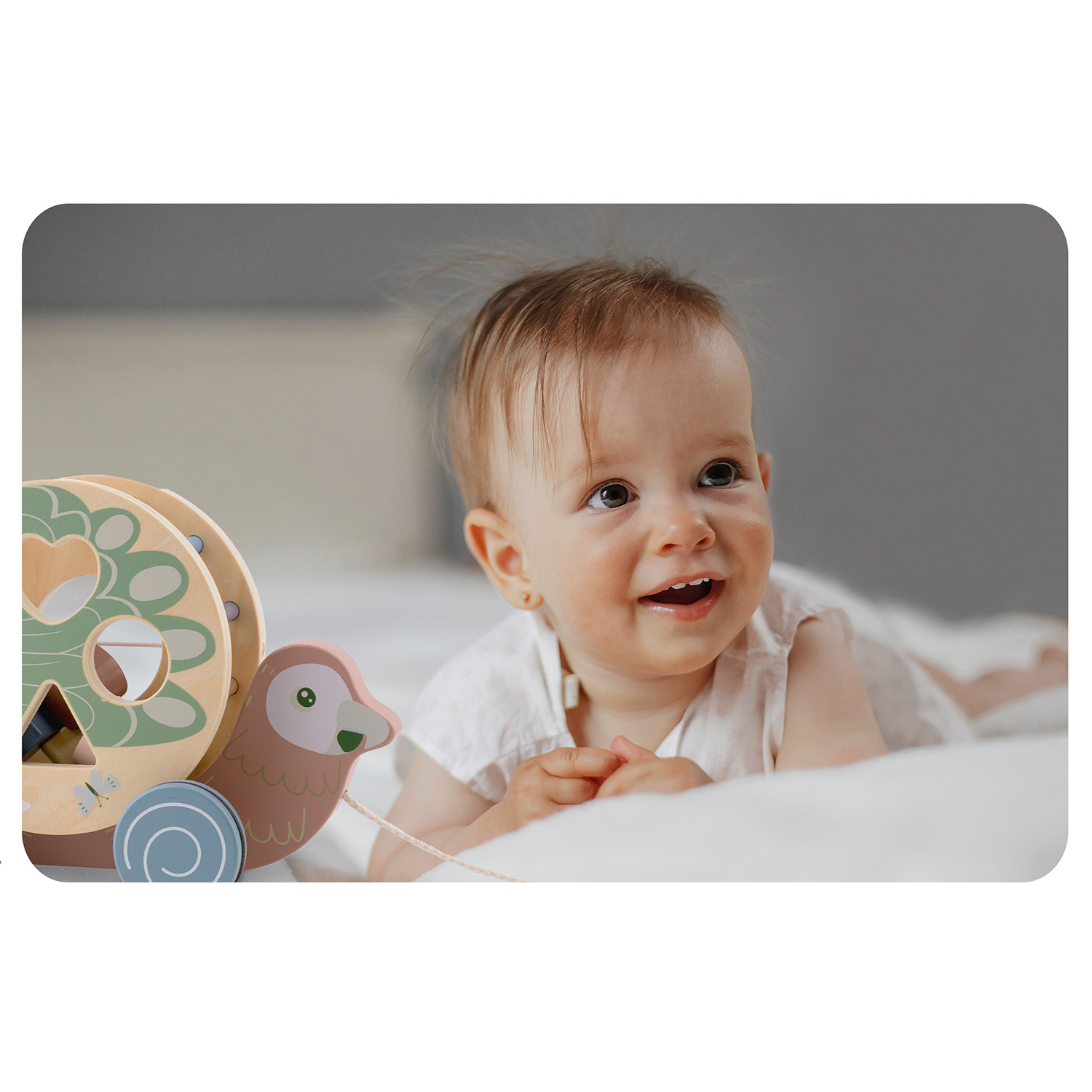 Puidust tõmmatav mänguasi Papagoi NK-854 Nukido - Image 14