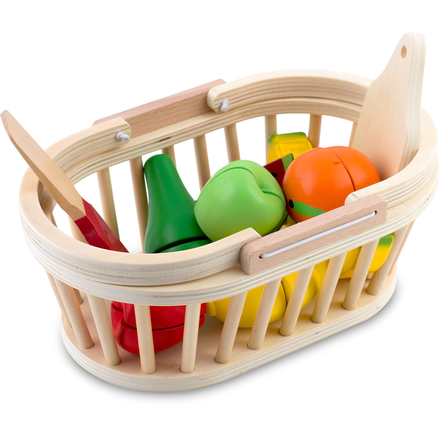 Puidust mänguasjakorv puuviljadega lõikamiseks 9 tk RK-870 Ricokids - Image 2