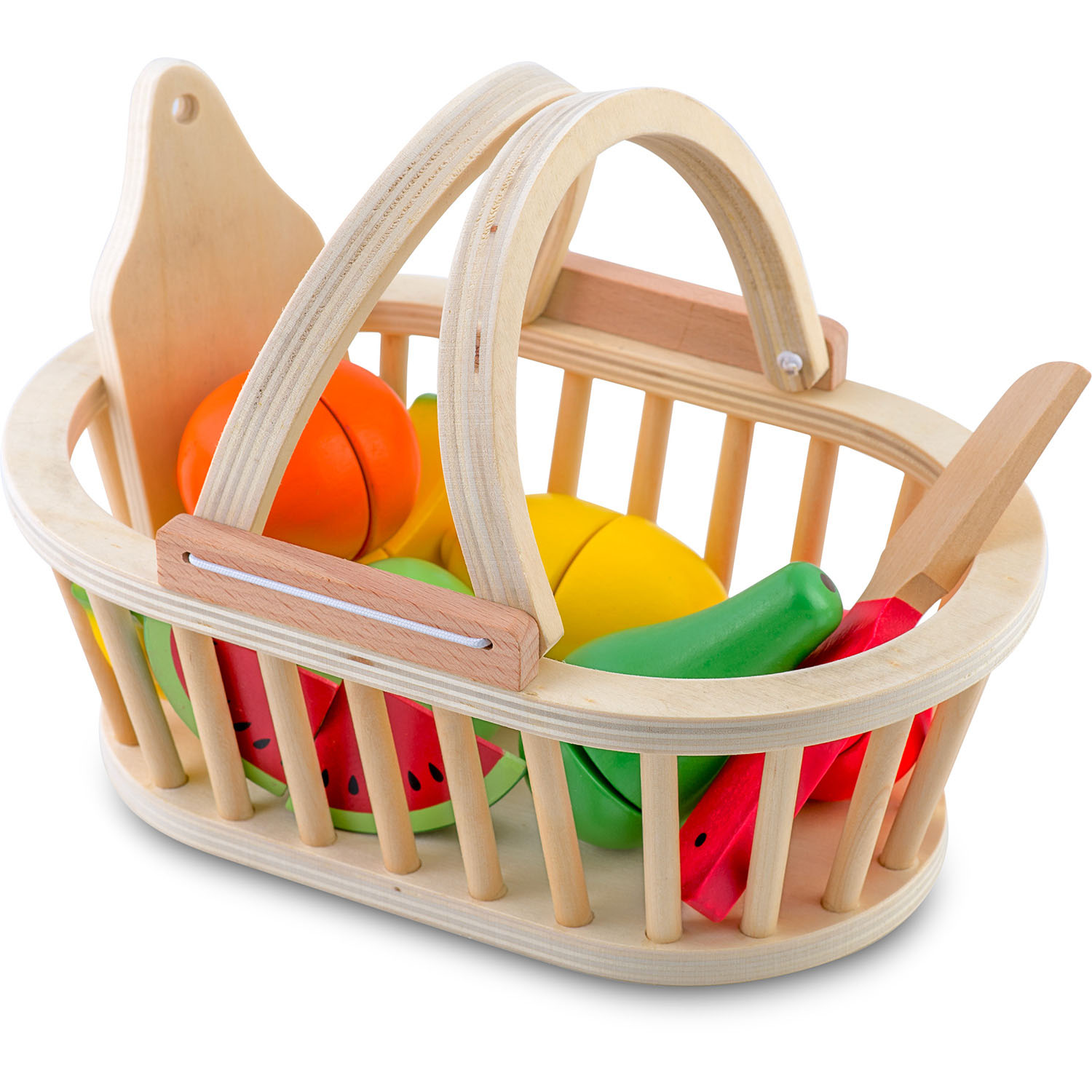 Puidust mänguasjakorv puuviljadega lõikamiseks 9 tk RK-870 Ricokids - Image 3