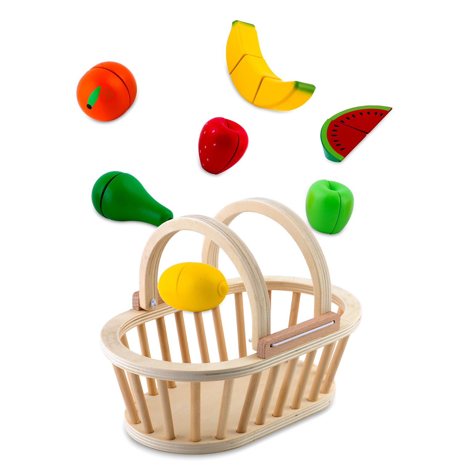 Puidust mänguasjakorv puuviljadega lõikamiseks 9 tk RK-870 Ricokids - Image 4