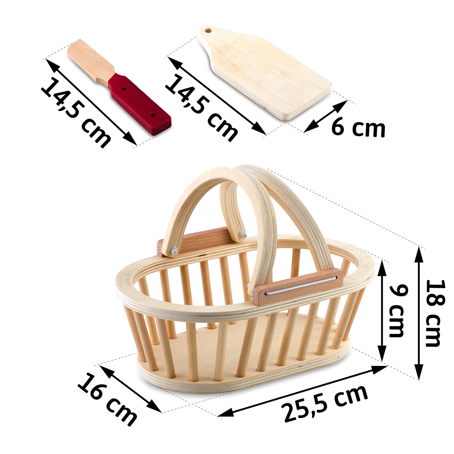 Puidust mänguasjakorv puuviljadega lõikamiseks 9 tk RK-870 Ricokids - Image 7