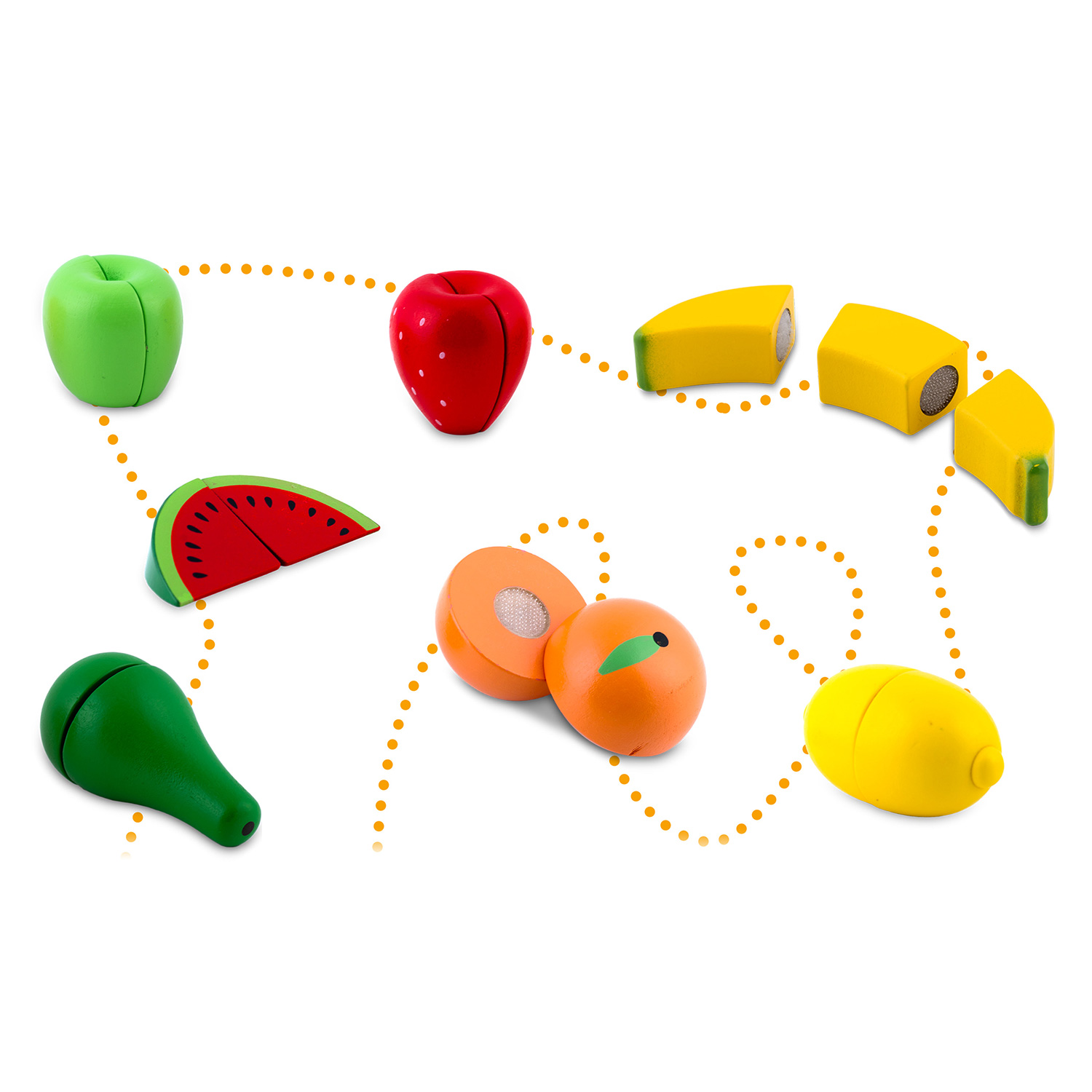 Puidust mänguasjakorv puuviljadega lõikamiseks 9 tk RK-870 Ricokids - Image 12