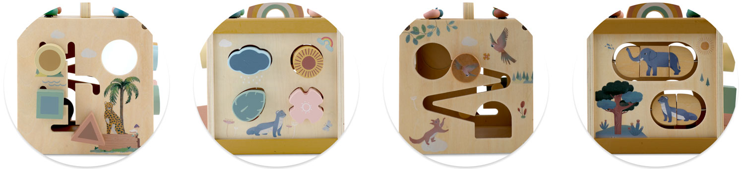 Puidust sensoorne mängukuubik NK-861 Nukido - Image 7