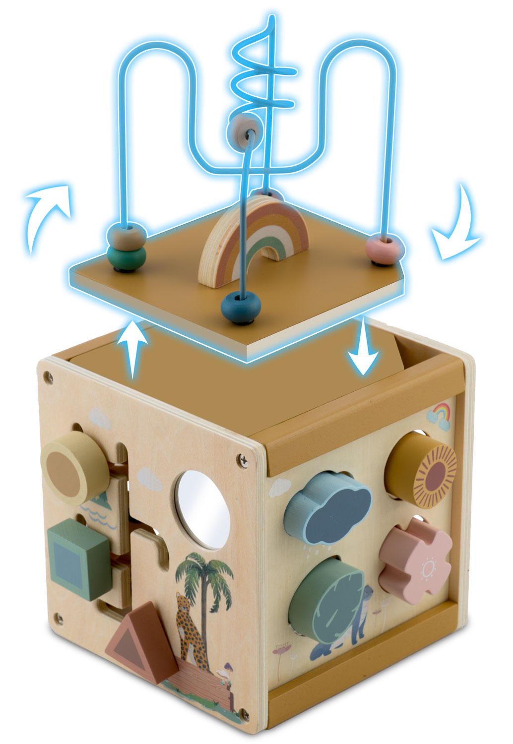 Puidust sensoorne mängukuubik NK-861 Nukido - Image 10
