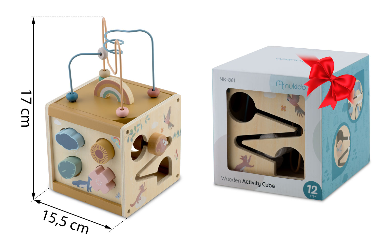 Puidust sensoorne mängukuubik NK-861 Nukido - Image 11