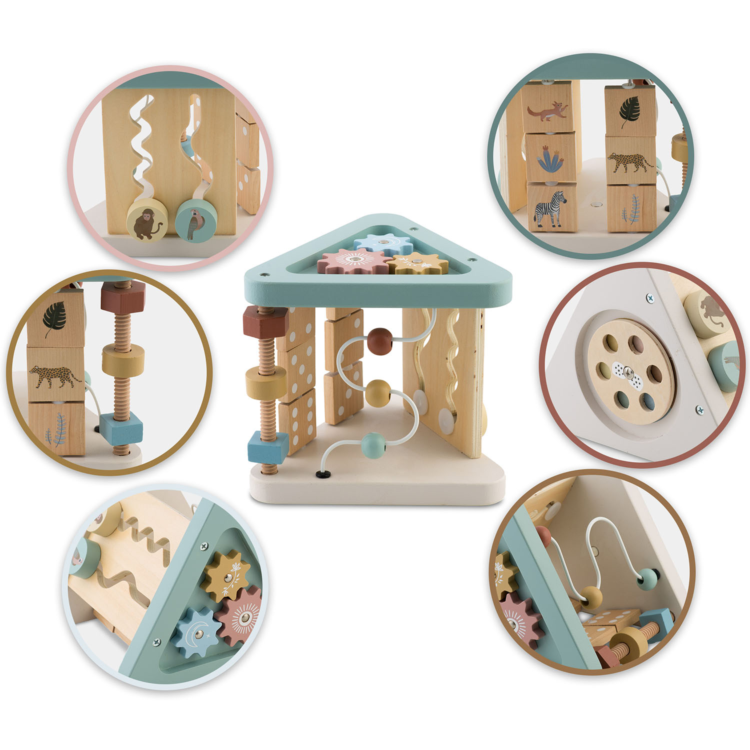 Puidust sensoorne mängukolmnurk NK-860 Nukido - Image 12