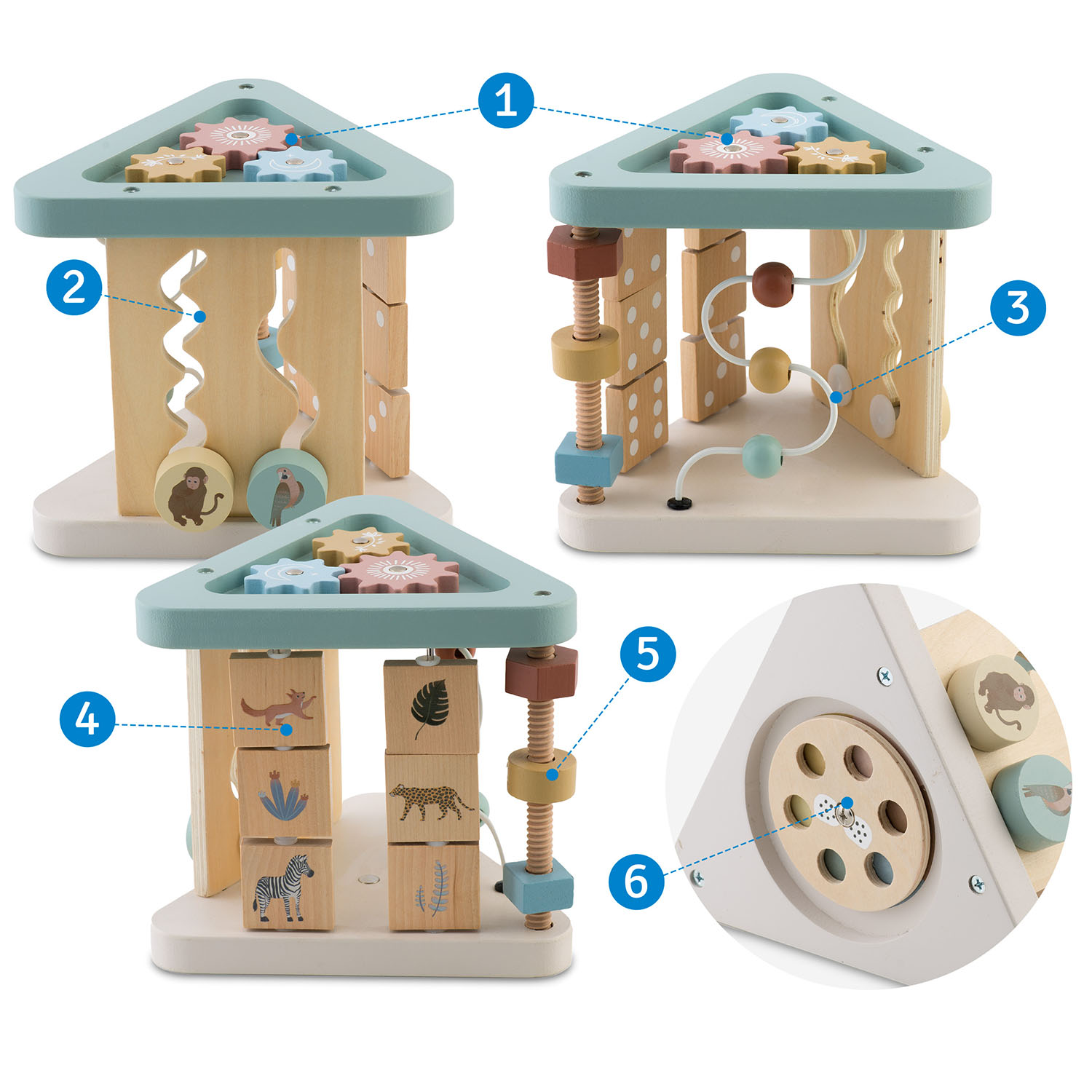 Puidust sensoorne mängukolmnurk NK-860 Nukido - Image 14