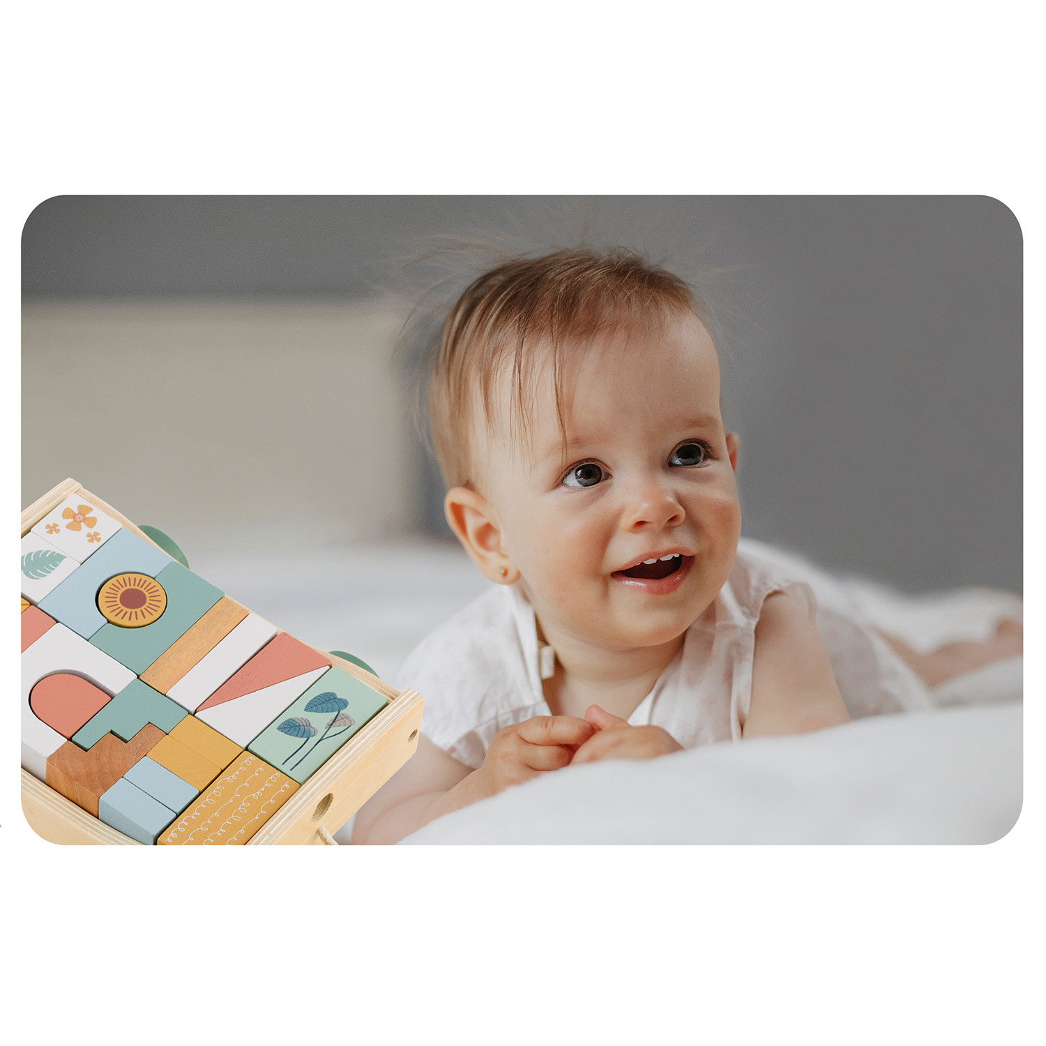 Puidust tõmbamismänguasi klotsidega NK-853 Nukido - Image 8