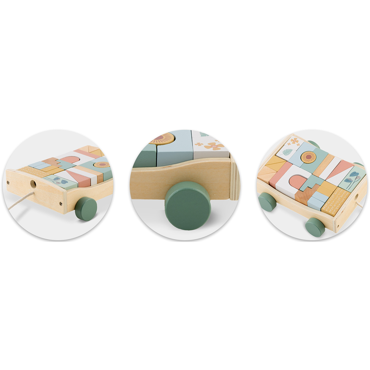 Puidust tõmbamismänguasi klotsidega NK-853 Nukido - Image 9