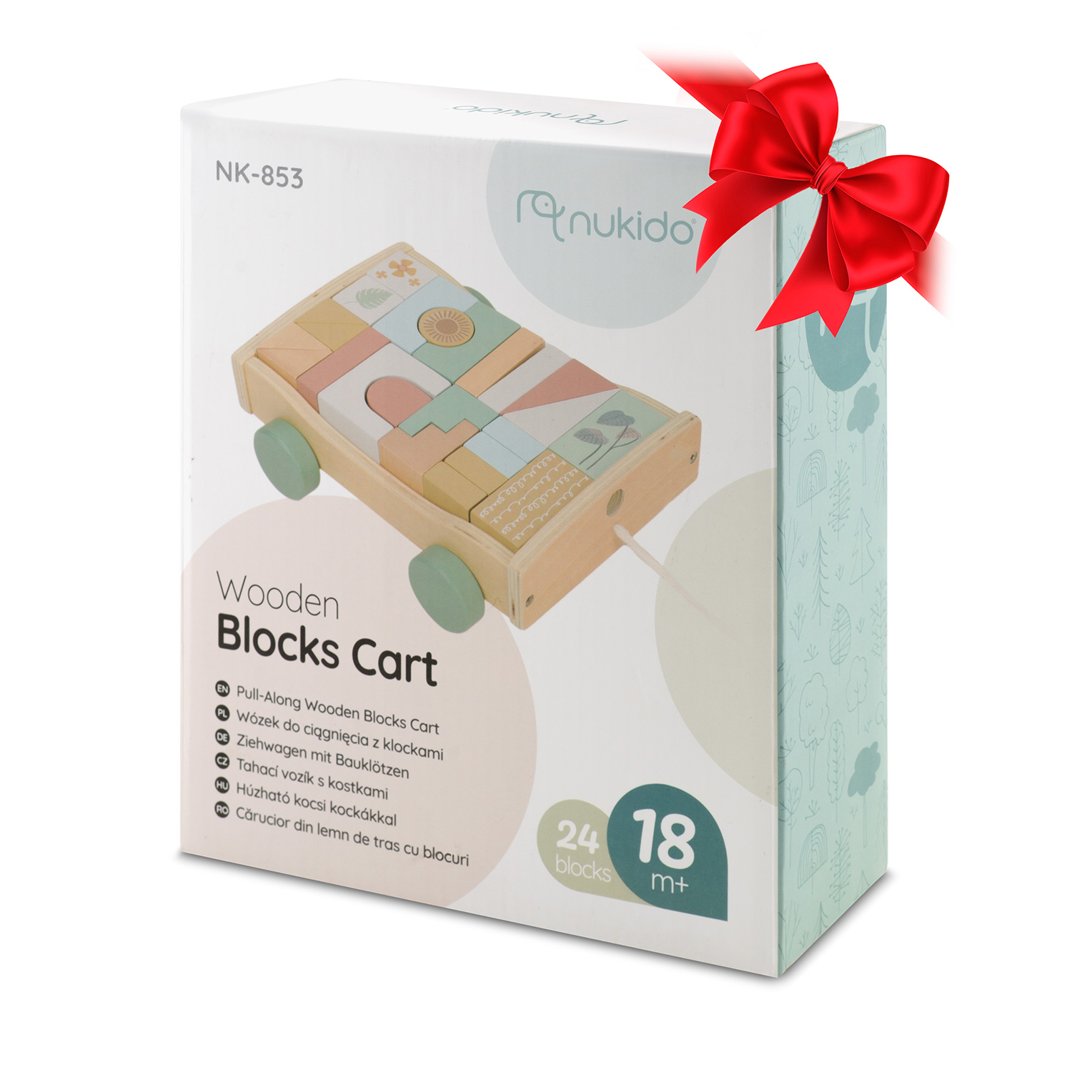 Puidust tõmbamismänguasi klotsidega NK-853 Nukido - Image 7