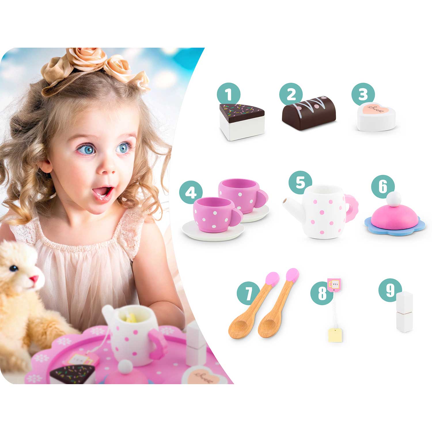 Puidust mänguteekomplekt RK-869 Ricokids - Image 8