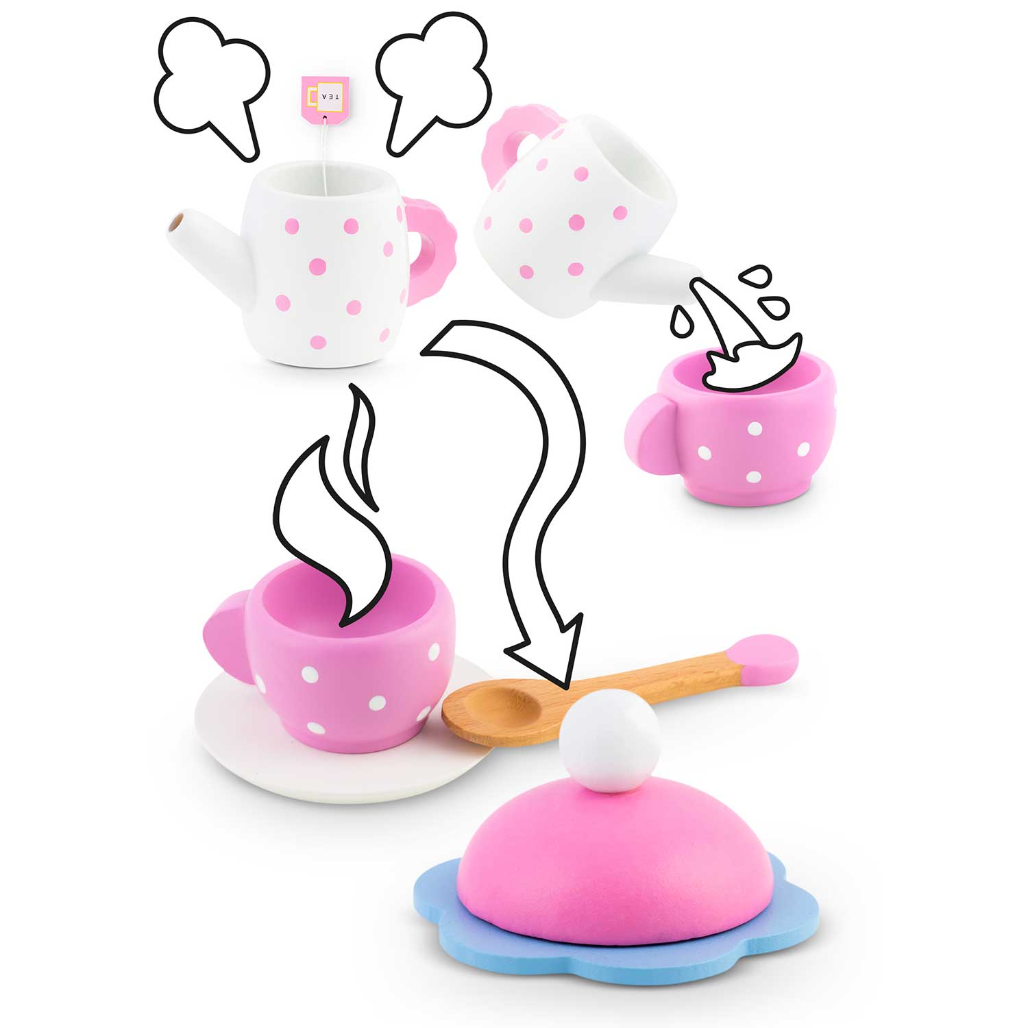 Puidust mänguteekomplekt RK-869 Ricokids - Image 11