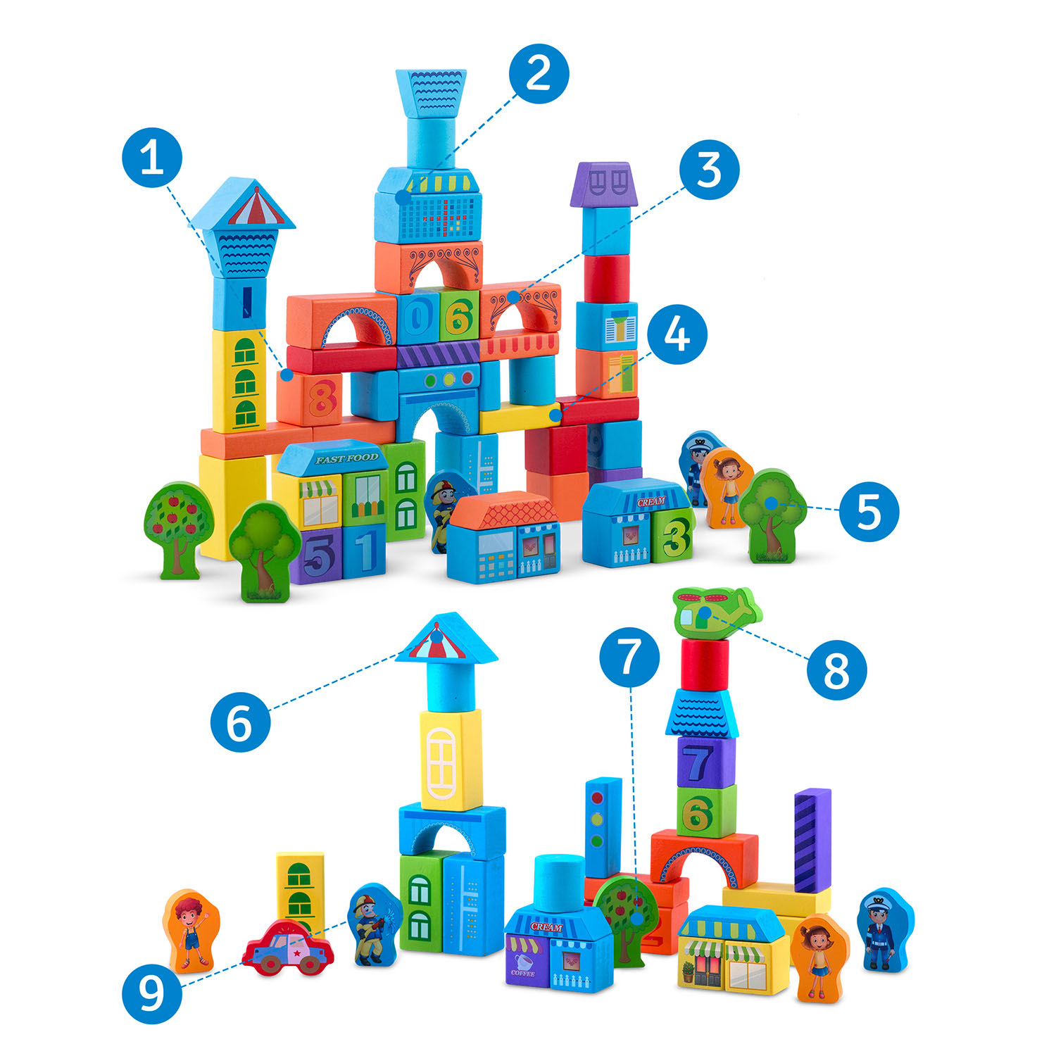 Puidust õppeklotsid RK-871 Ricokids - Image 7