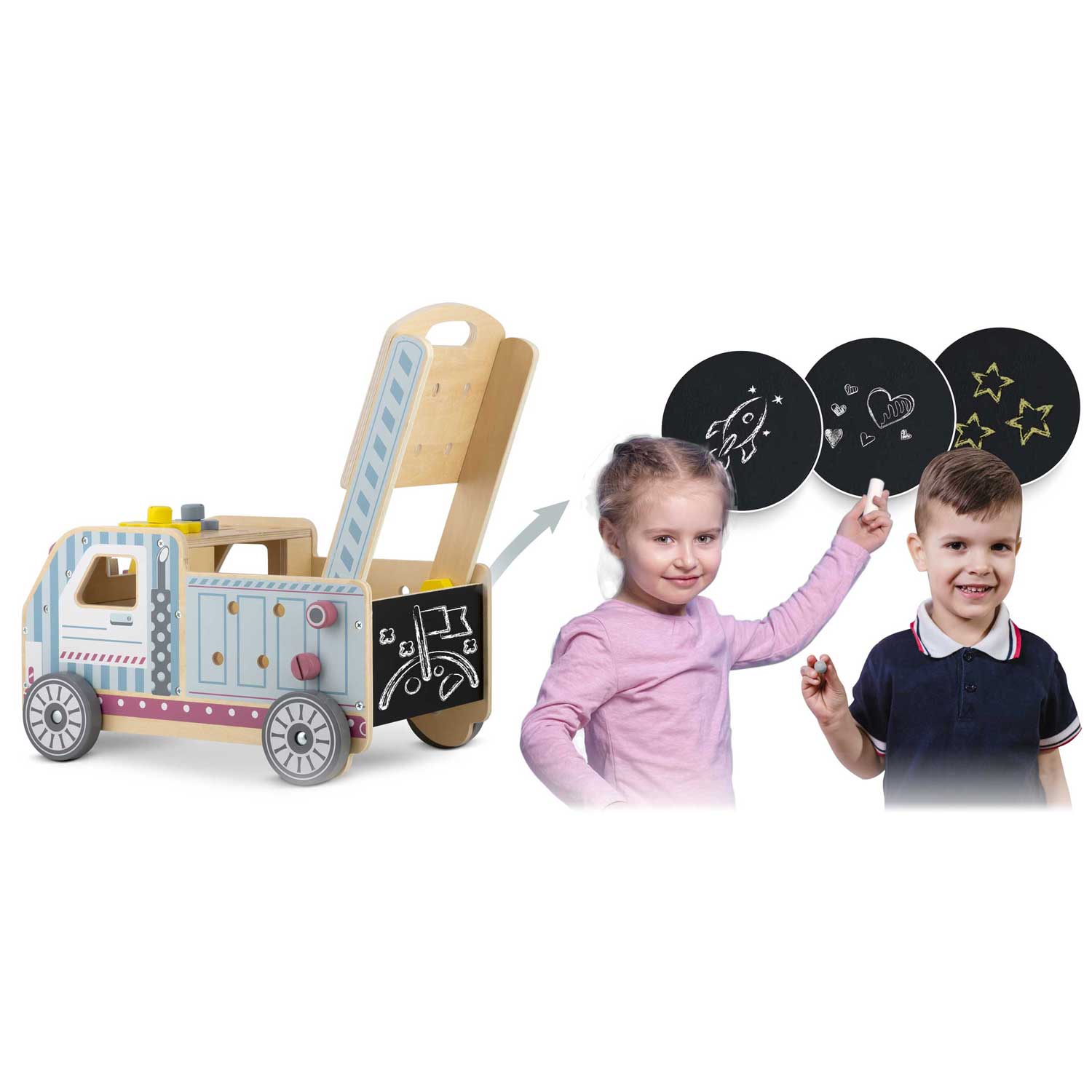 Puidust käimisratt tööriistadega RK-874 Ricokids - Image 7