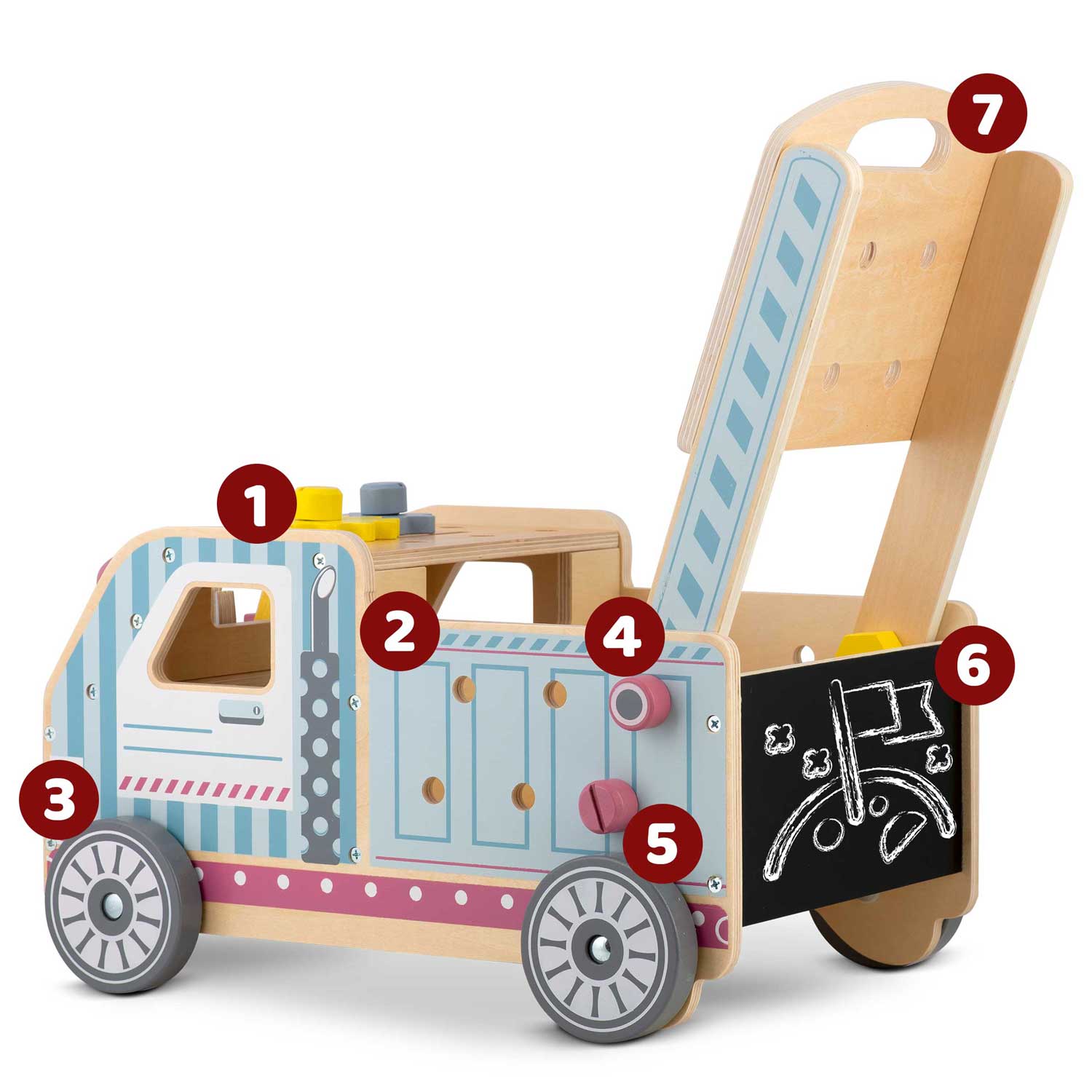 Puidust käimisratt tööriistadega RK-874 Ricokids - Image 11