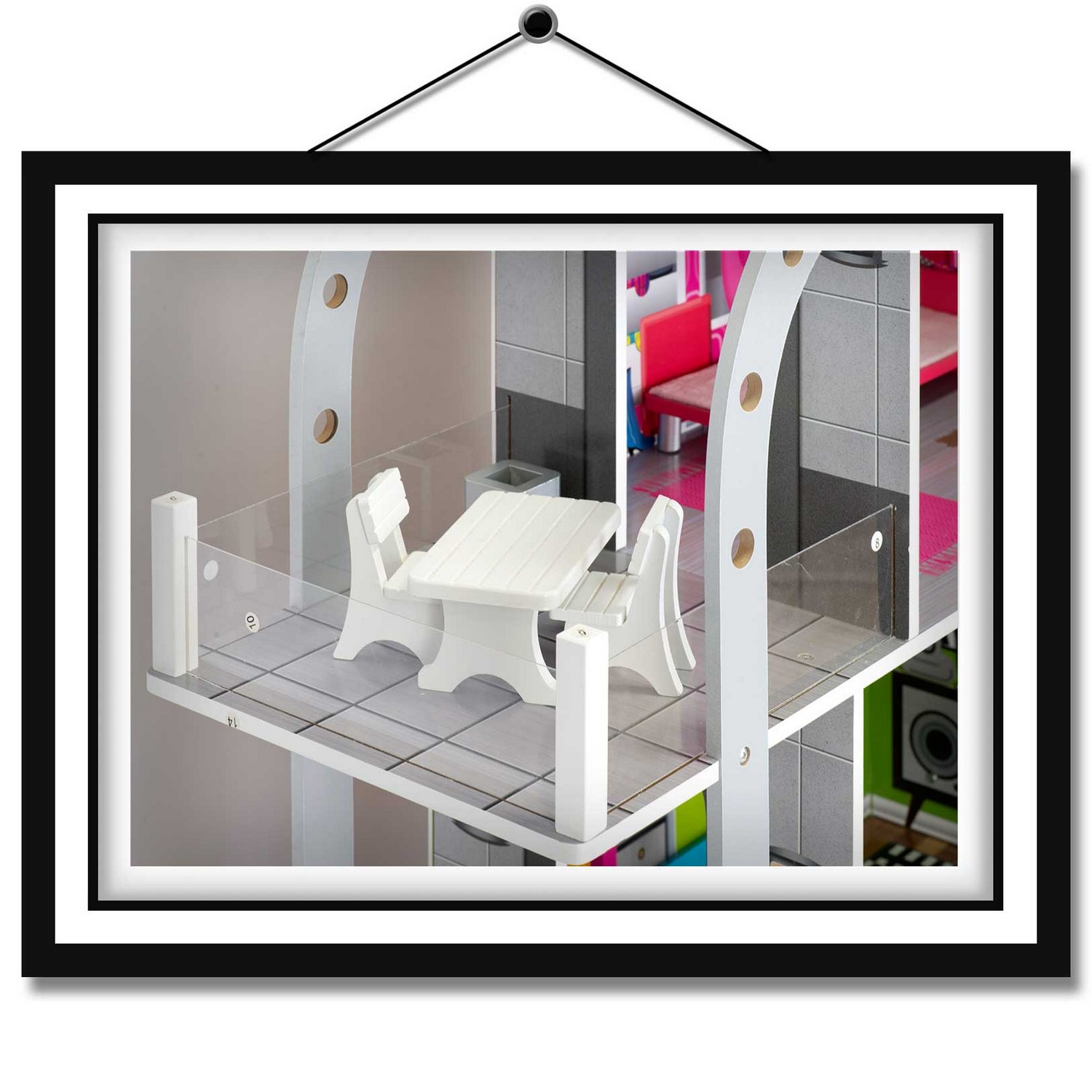 Suur kolmekorruseline puidust nukumaja + mööbel + terrass + lift - Image 5