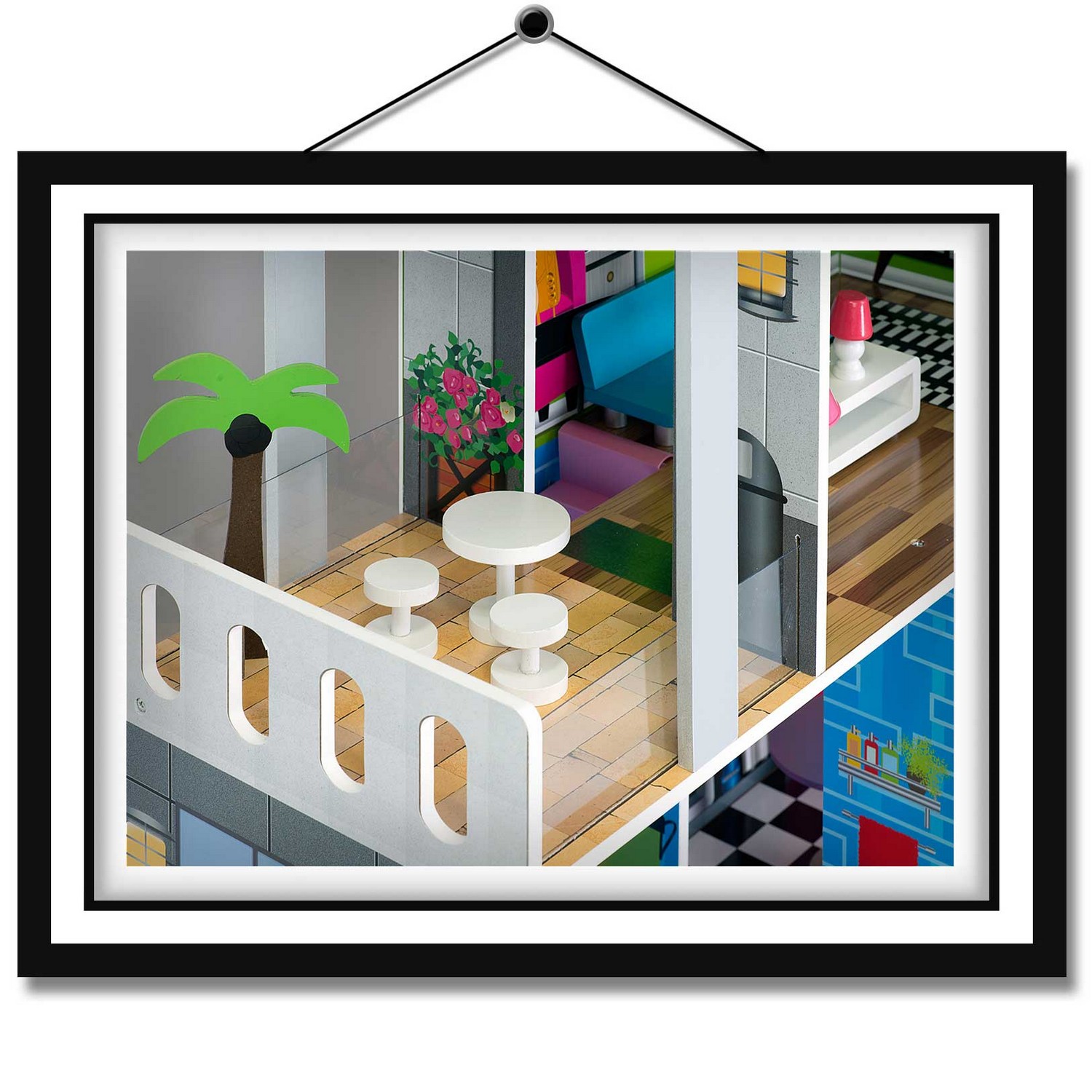 Suur kolmekorruseline puidust nukumaja + mööbel + terrass + lift - Image 6