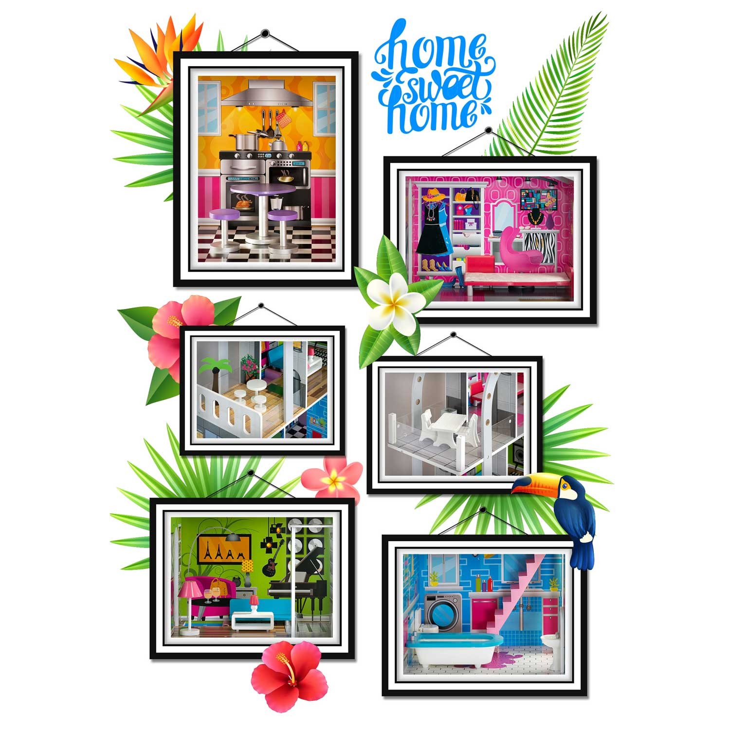 Suur kolmekorruseline puidust nukumaja + mööbel + terrass + lift - Image 7