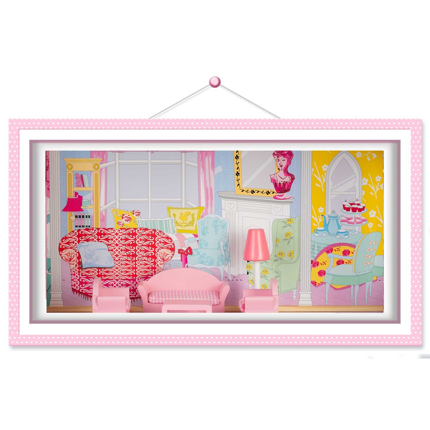 Suur kolmekorruseline puidust nukumaja lifti ja LED-valgustiga - Image 9