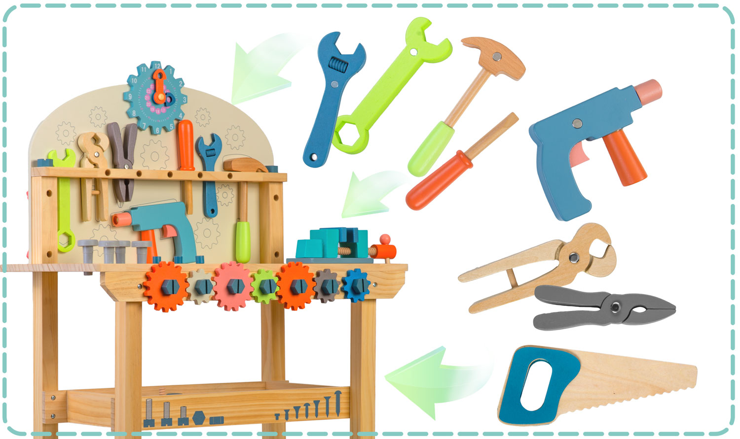 Puidust tööriistade töökoda RK-876 Ricokids - Image 6