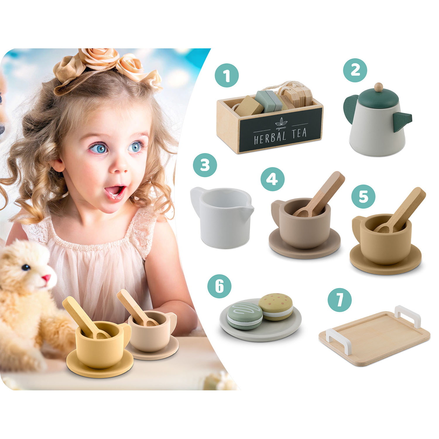 Puidust teekomplekt NK-864 Nukido - Image 6