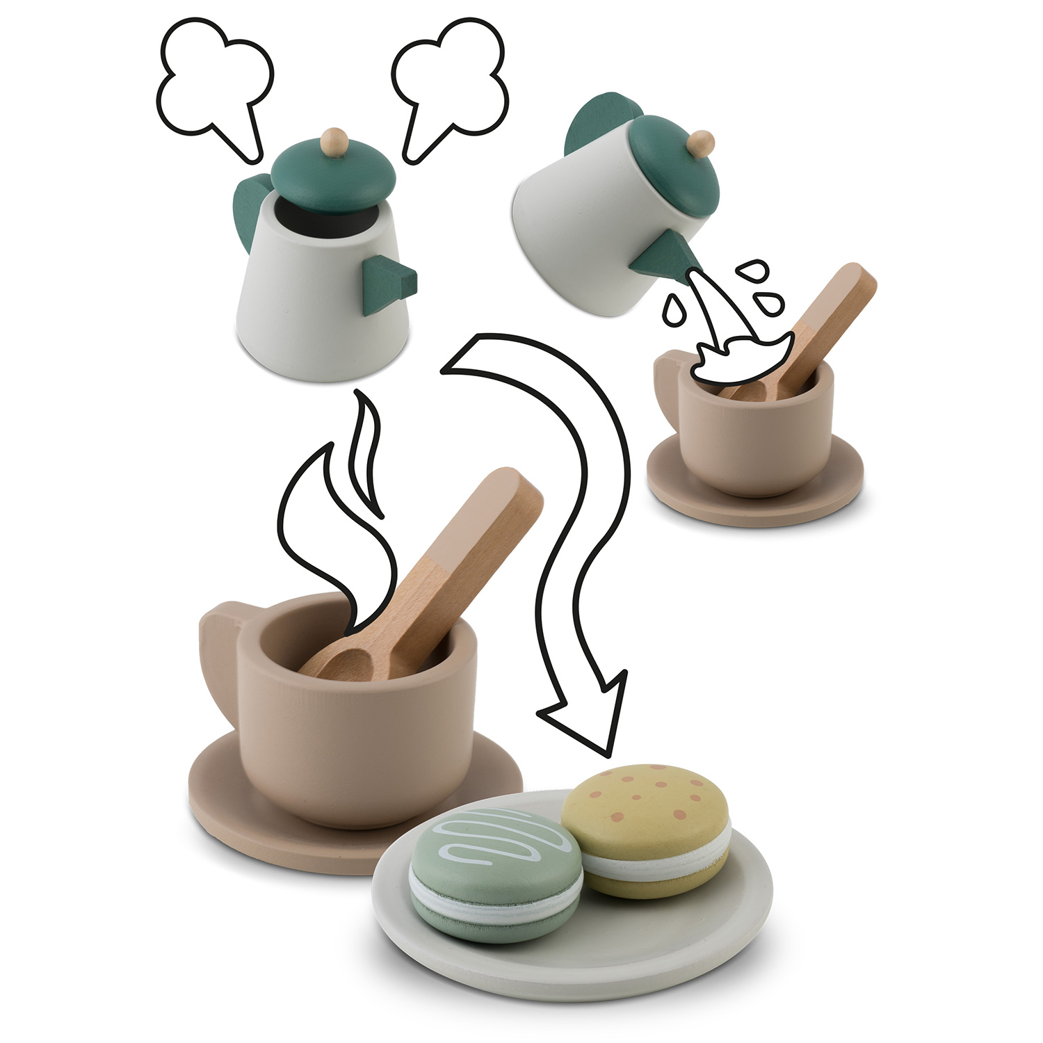 Puidust teekomplekt NK-864 Nukido - Image 11